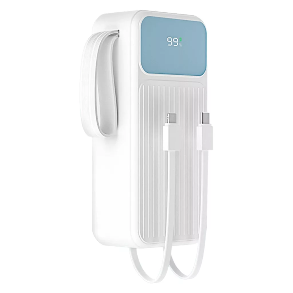 پاوربانک پی زد ایکس مدل V31 Fast Charge 22.5W Cabled ظرفیت 30000 میلی آمپر ساعت