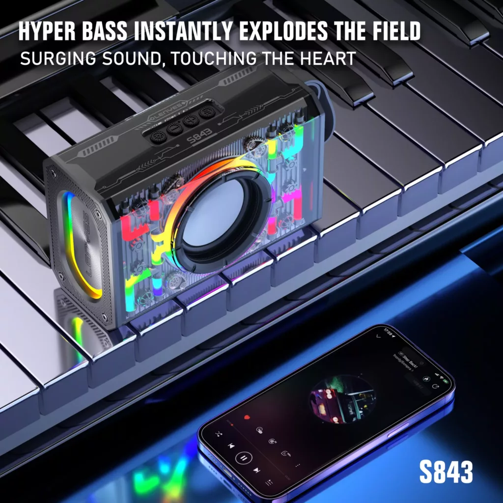 اسپیکر بلوتوثی قابل حمل لنیز مدل S843