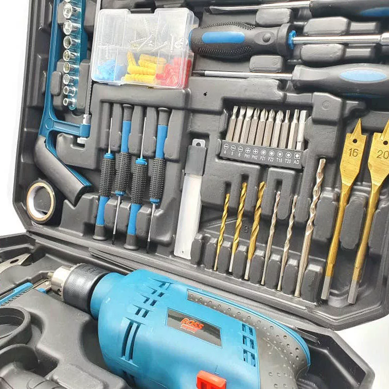 دریل پیچ گوشتی چکشی باس کد 2900 مجموعه 101 عددی