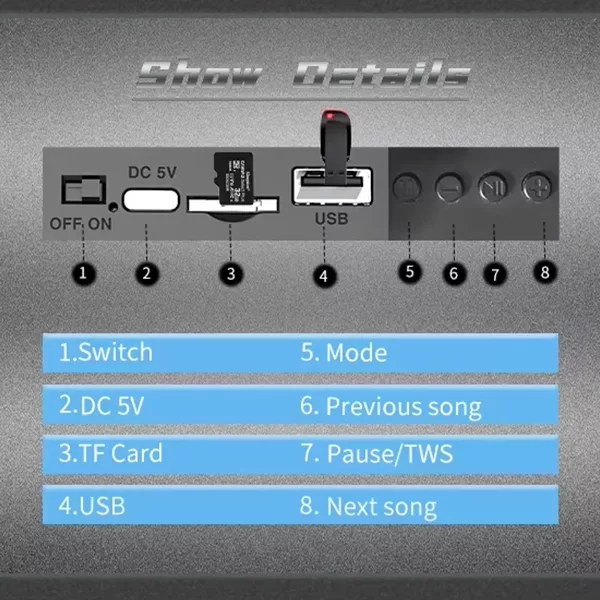 اسپیکر بلوتوثی قابل حمل مدل ZQS1328S