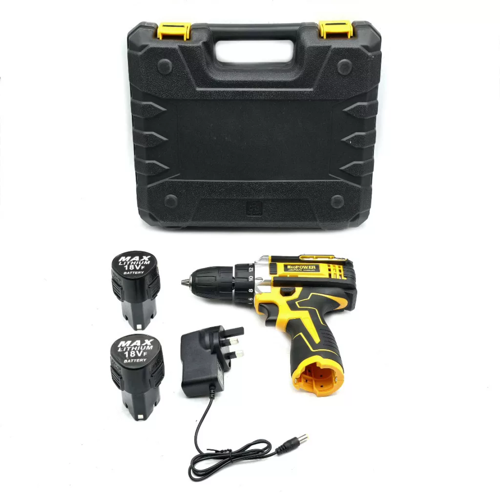 دریل پیچ گوشتی شارژی نیوپاور مدل JAPAN-TECHNOLOGY-18V مجوعه 28 عددی