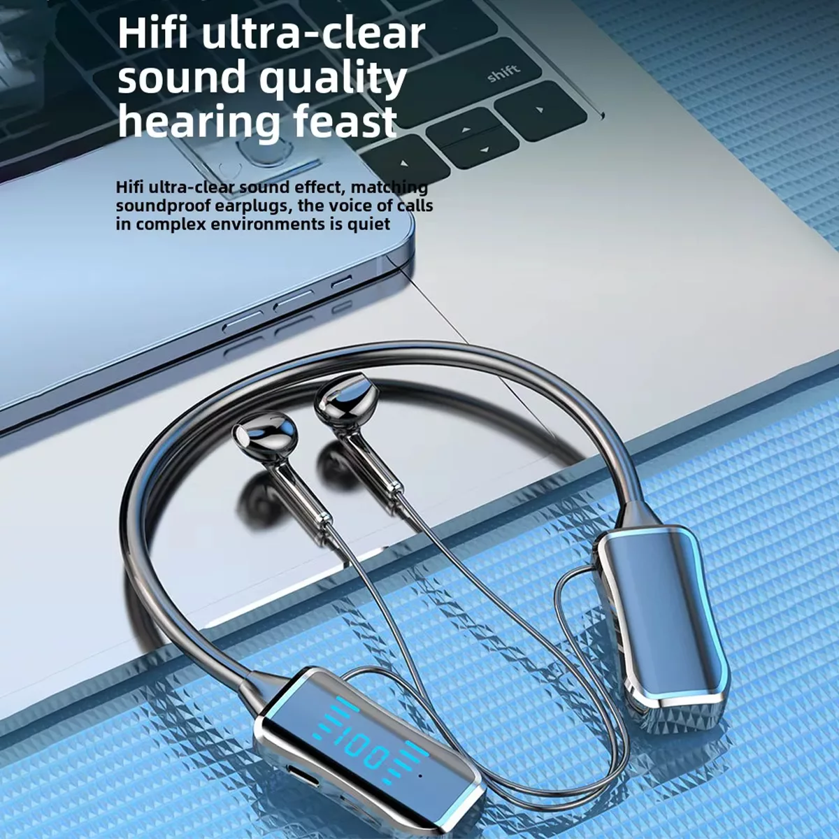 هدفون بلوتوثی اوفی مدل گردنی کد GHF-01