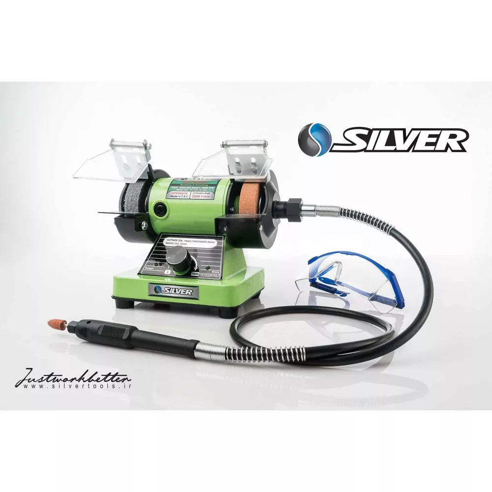 سنگ رومیزی سیلور مدل GTBN200W به همراه شلنگ خرطومی و سنگ یدکی