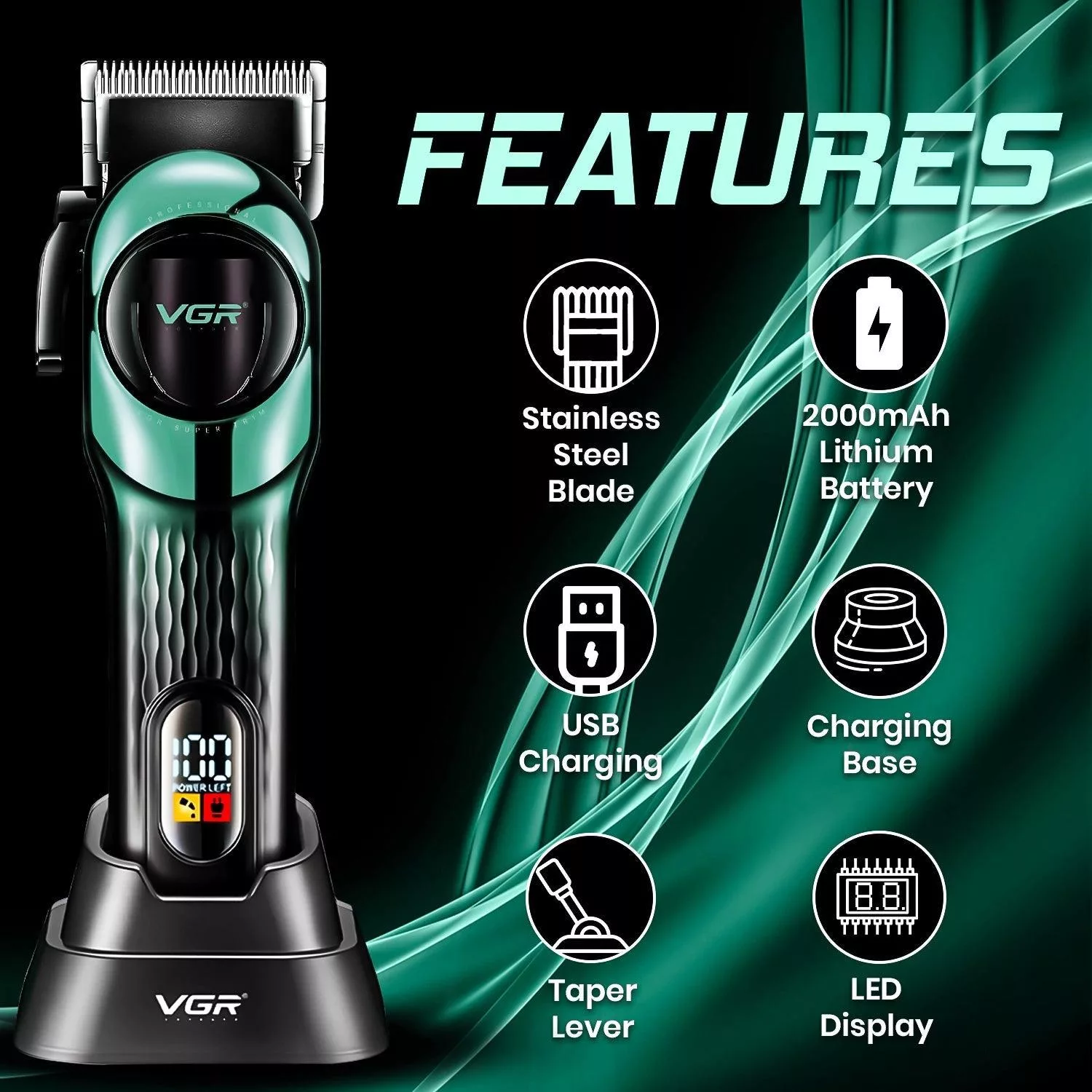 ماشین اصلاح موی سر وی جی ار مدل v-166