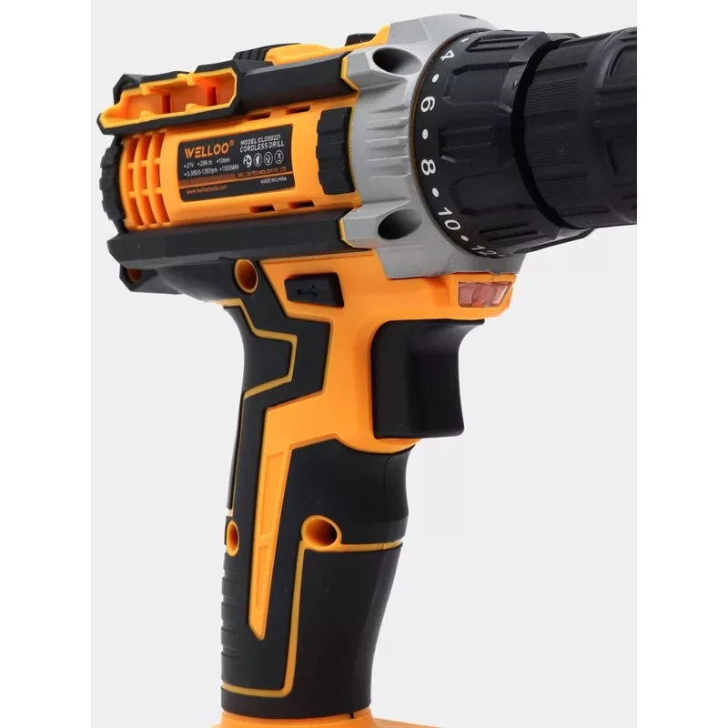 دریل شارژی چکشی پیچ گوشتی 1O میلیمتری 2l ولت ولـو مدل 5022l