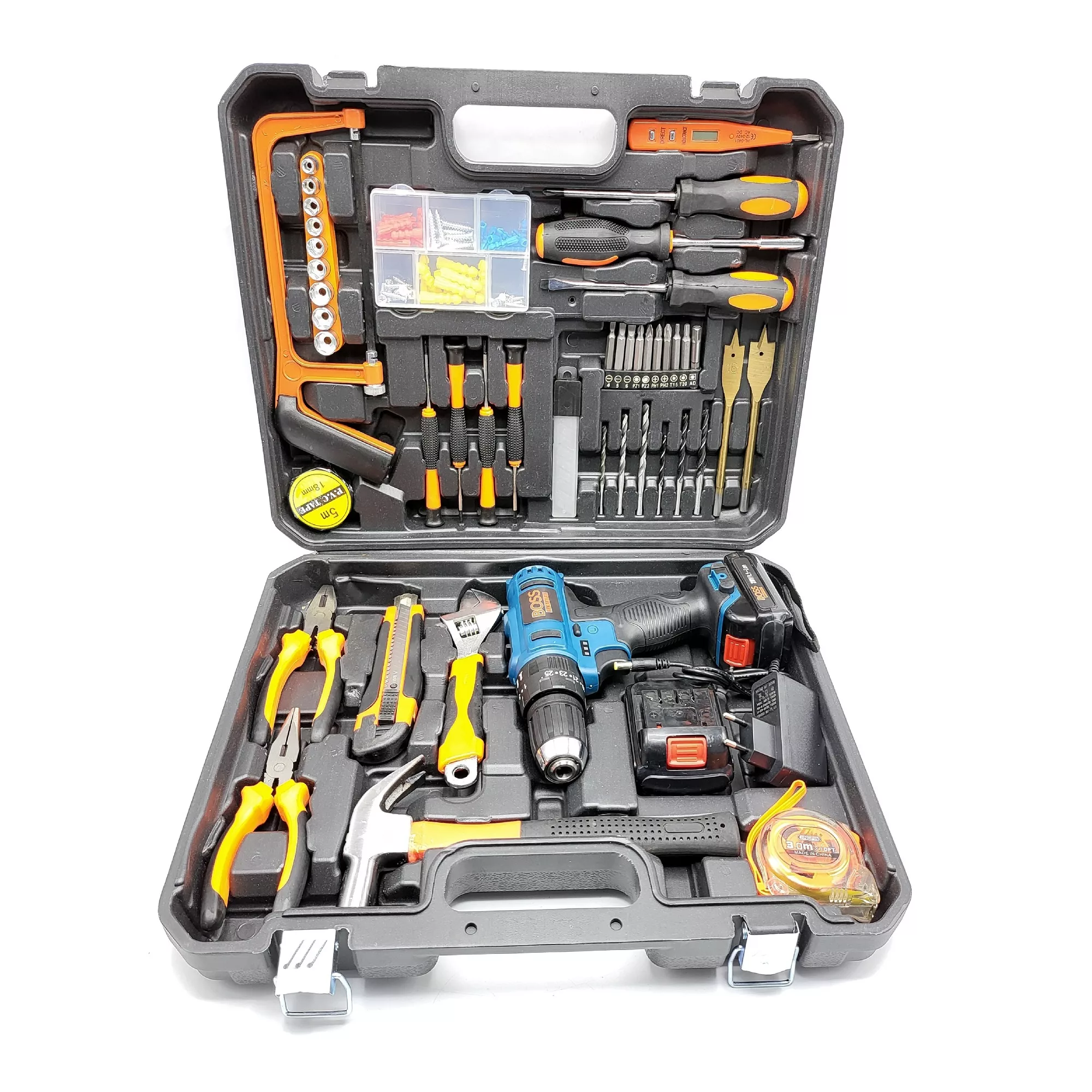 مجموعه 98 عددی دریل پیچ گوشتی چکشی شارژی باس مدل Life Style مجموعه 98 عددی دریل پیچ گوشتی چکشی شارژی باس مدل Life Style