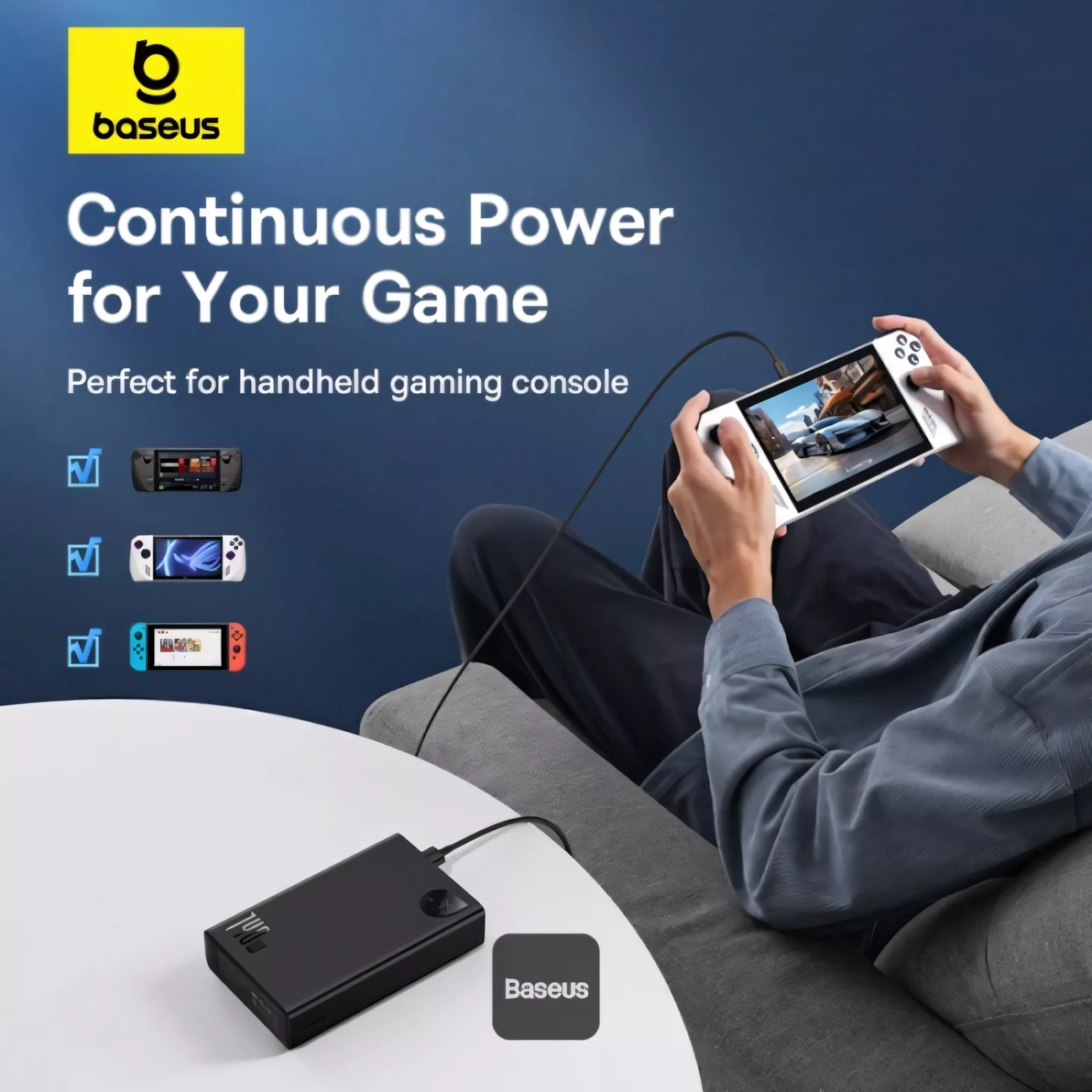 پاوربانک بیسوس مدل PPXJ2065 ظرفیت 24000 میلی آمپرساعت