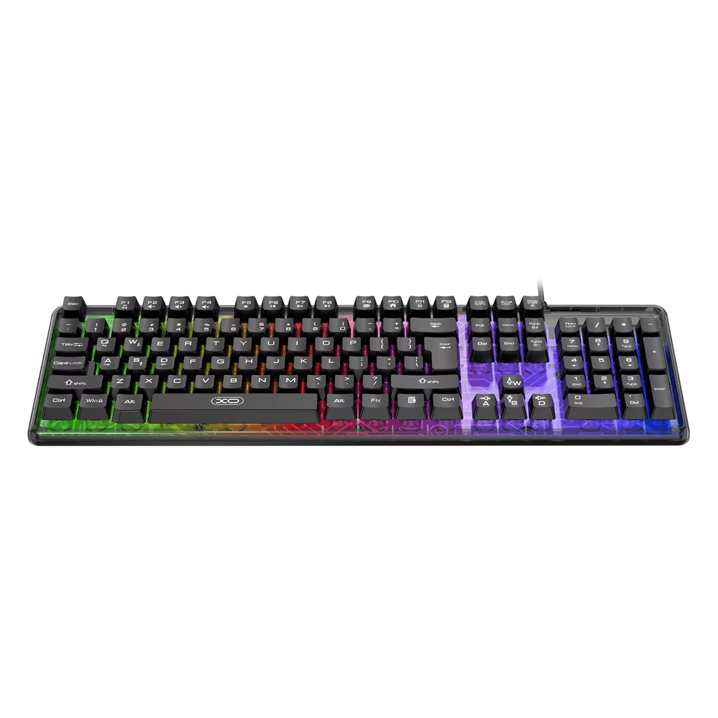 کیبورد گیمینگ ایکس او مدل KB-04، سوییچ ممبران، Full-size، نورپردازی LED RGB کیبورد گیمینگ ایکس او مدل KB-04، سوییچ ممبران، Full-size، نورپردازی LED RGB