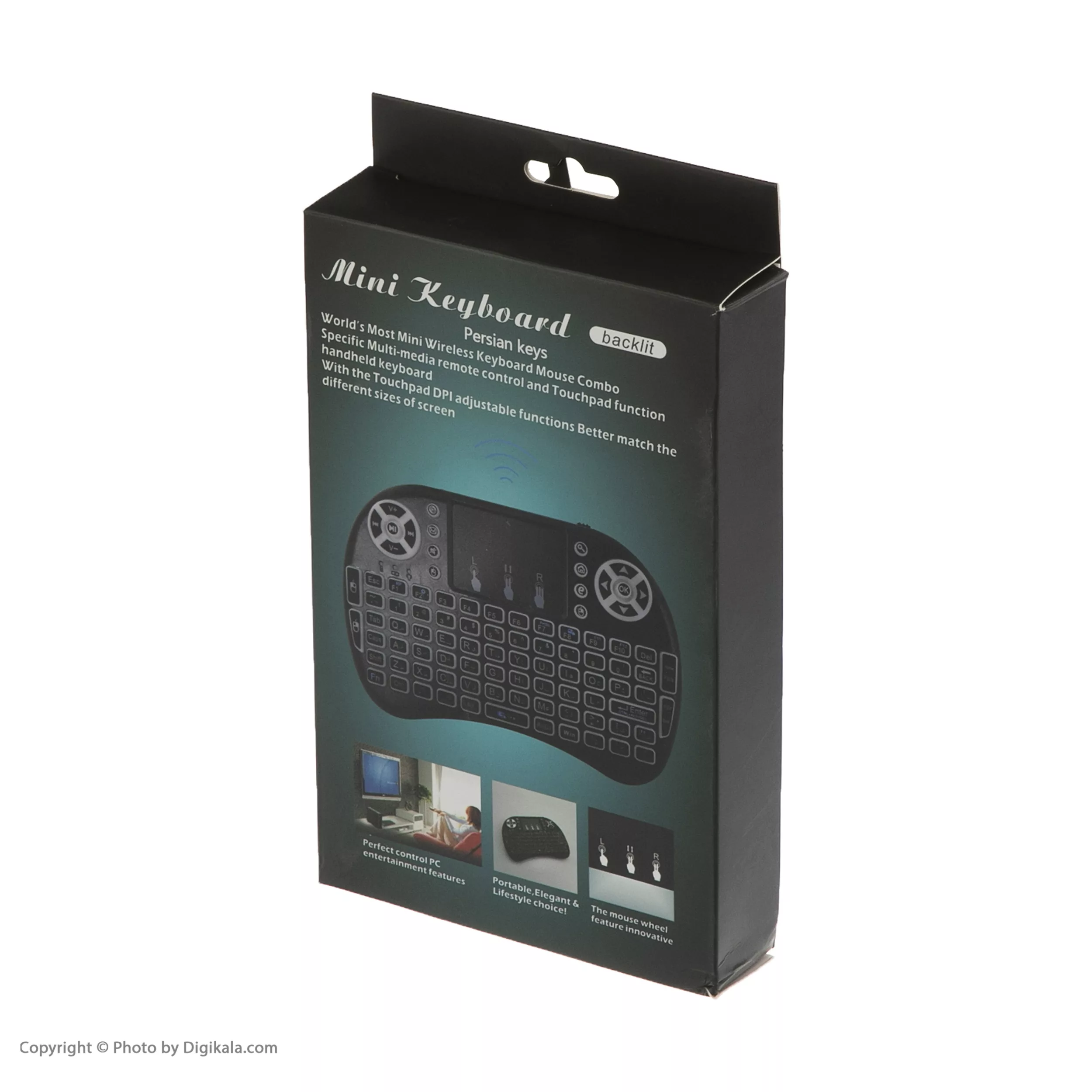 مینی کیبورد بی‌سیم همراه با تاچ‌پد مدل 08RF/2.2 Persian