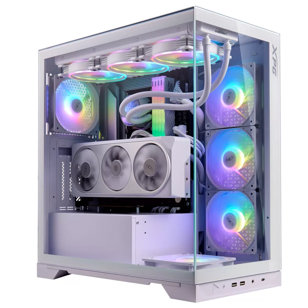 کیس کامپیوتر ای دیتا ایکس پی جی مدل INVADER X WHITE