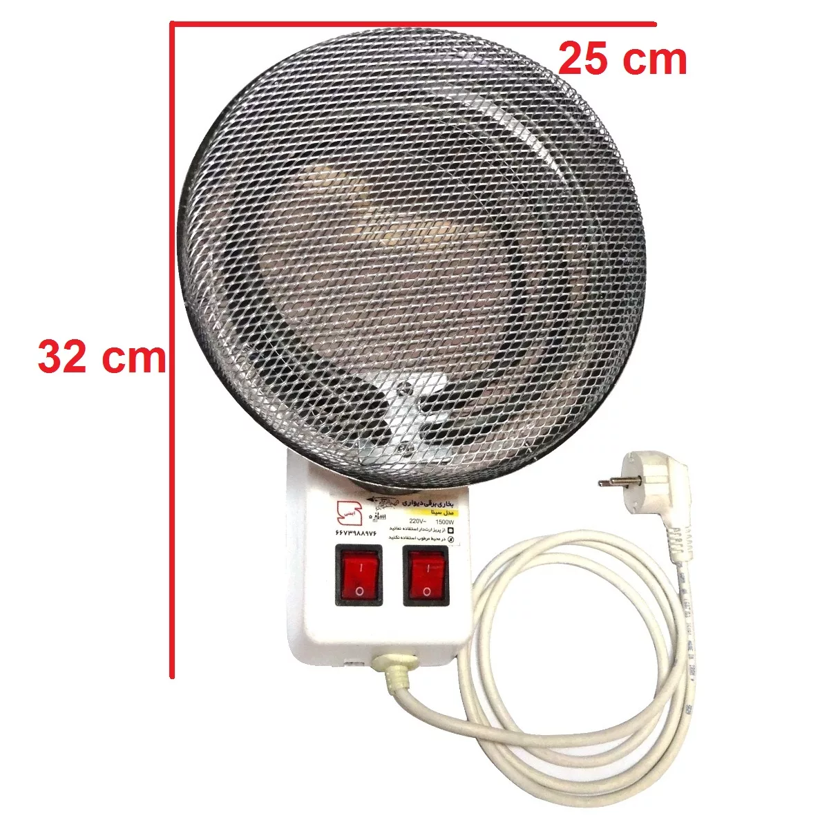 بخاری برقی دیواری مهسان سازه مدل سینا