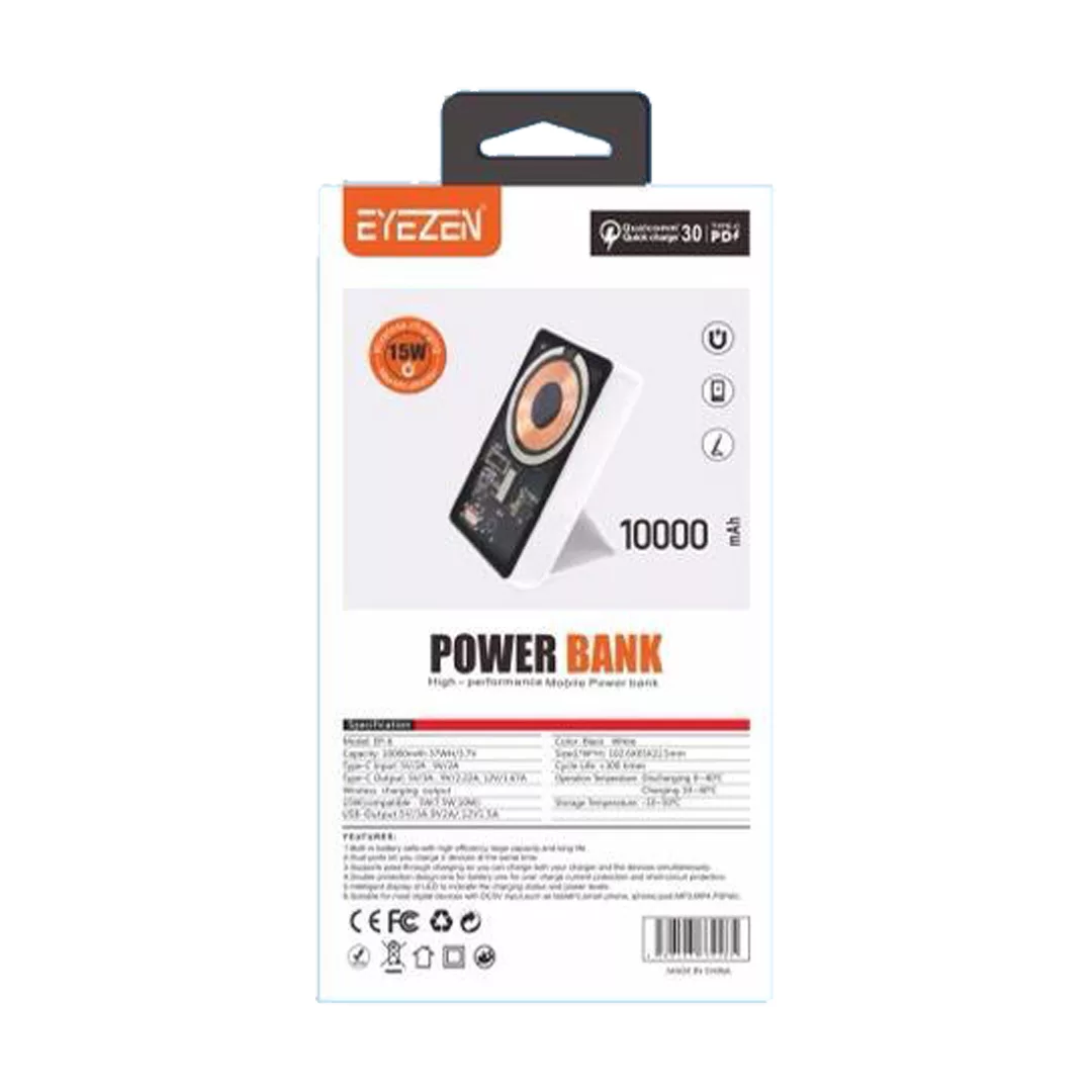 پاوربانک اِیزن مدل EP-6 ظرفیت 10000 میلی آمپر ساعت
