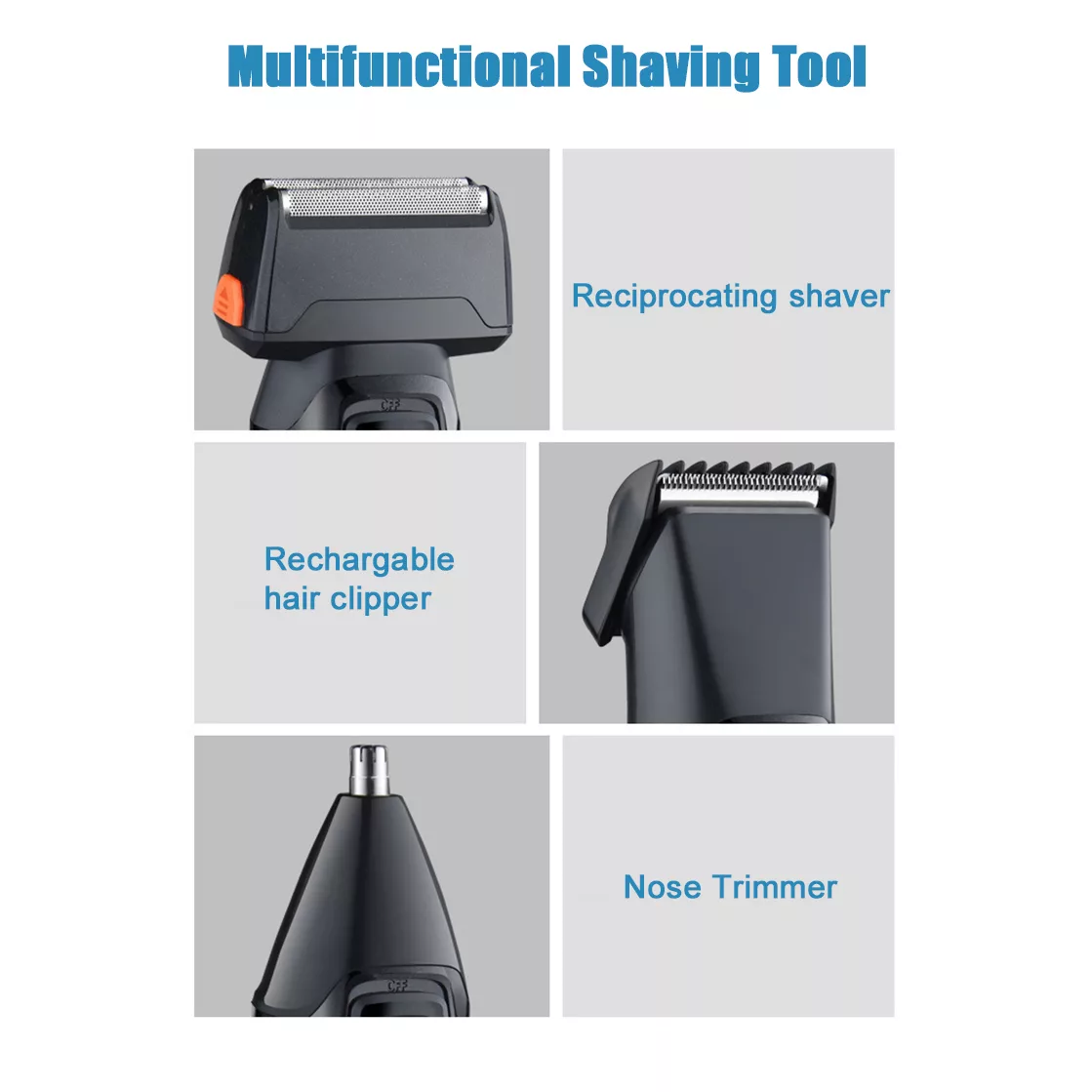 ست ماشین اصلاح موی صورت و بدن اچ تی سی مدل AT-1088