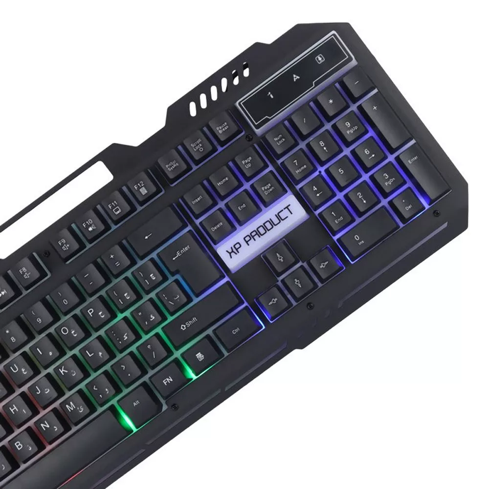 کیبورد گیمینگ ایکس پی-پروداکت مدل XP-10200K، سوییچ هیبریدی، Full-size، نورپردازی RGB