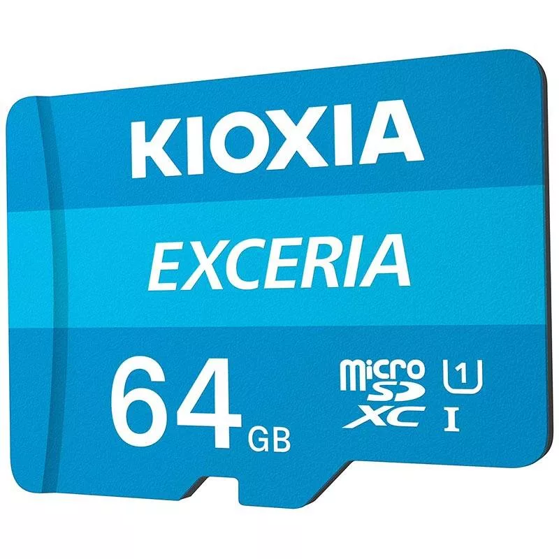 کارت حافظه microSDHC کیوکسیا مدل Exceria کلاس 10 استاندارد UHS-I U1 سرعت 100MBps ظرفیت 64 گیگابایت به همراه آداپتور SD
