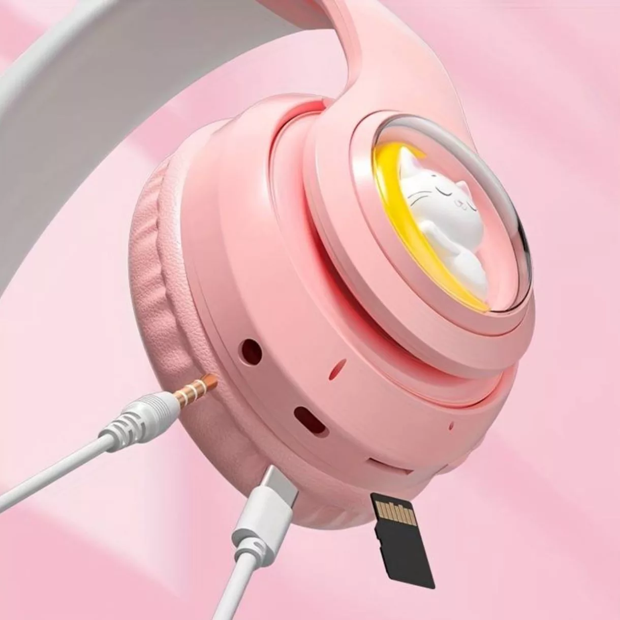 هدفون بی سیم طرح گربه ای مدل STN-28S