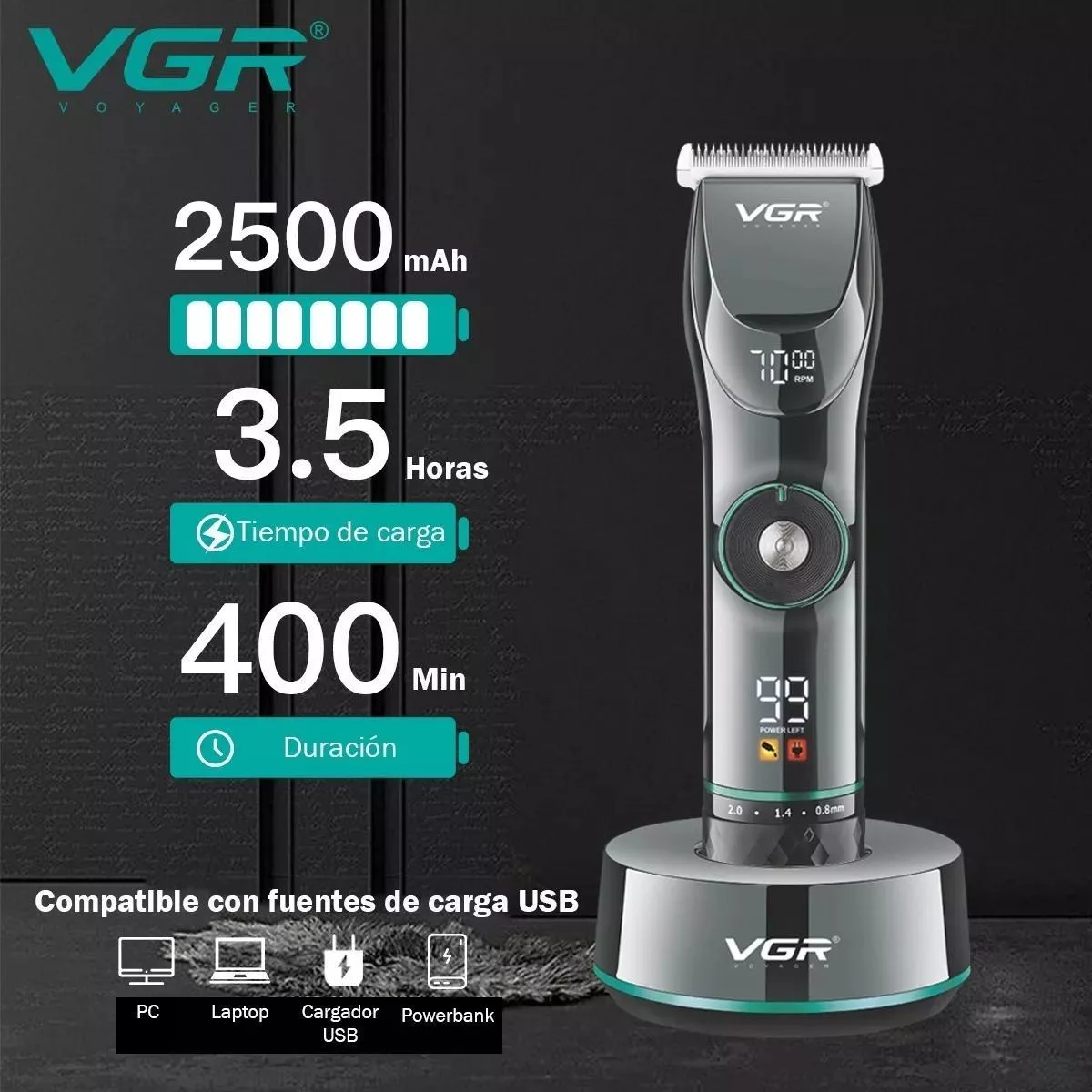 ماشین اصلاح موی سر و صورت وی جی ار مدل v-969
