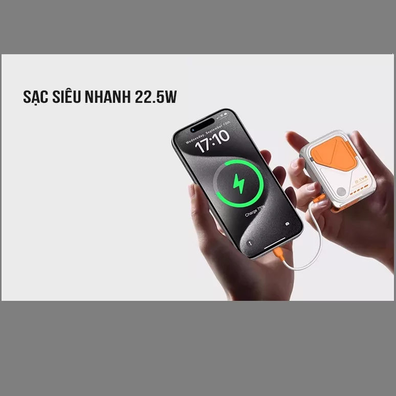 پاوربانک ریمکس مدل MagSafe Wireless Fast Charge RPP116 ظرفیت 10000 میلی آمپر ساعت