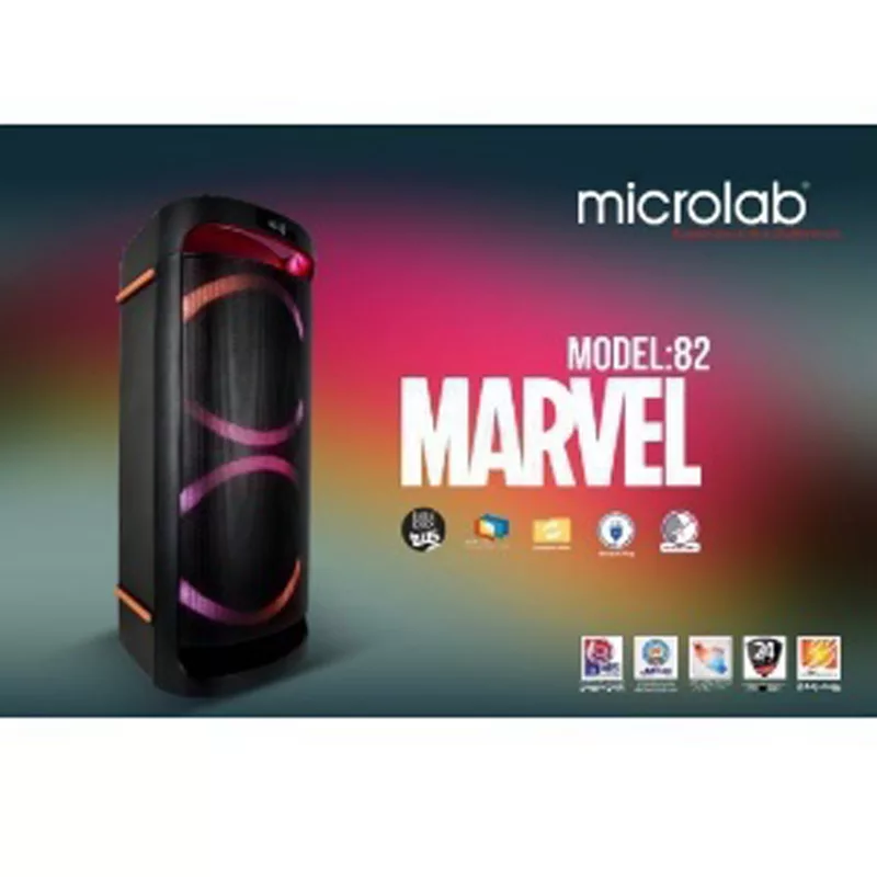اسپیکر بلوتوثی قابل حمل میکرولب مدل Marvel-82
