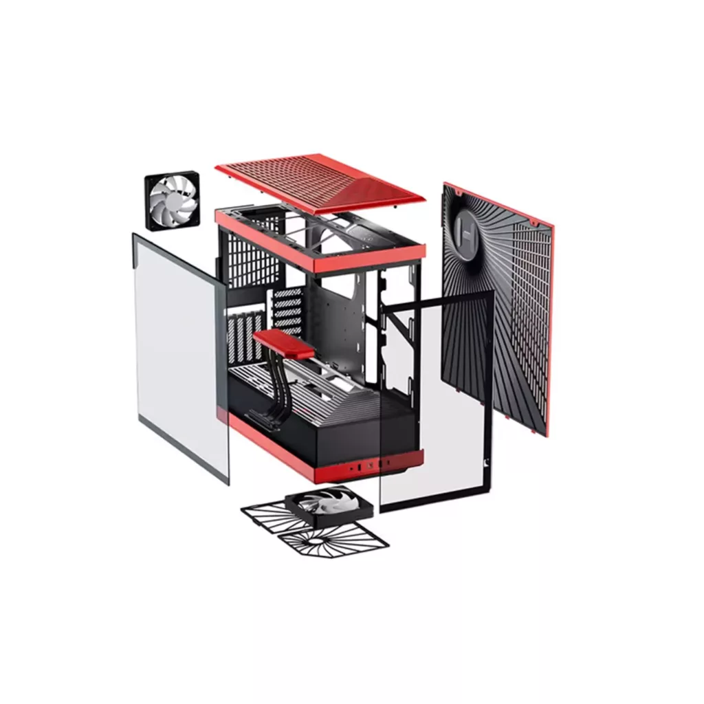 کیس کامپیوتر هایت مدل Y40 Black Cherry