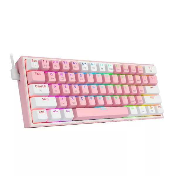 کیبورد مخصوص بازی ردراگون مدل FIZZ K617-PINK/WHITE