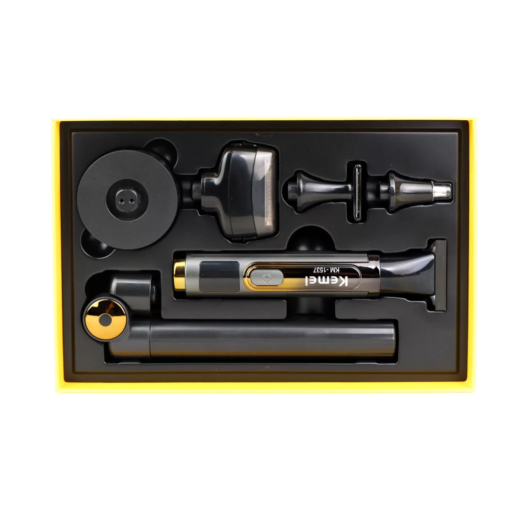 ست ماشین اصلاح موی صورت و بدن شارژی کیمی مدل KM-1537