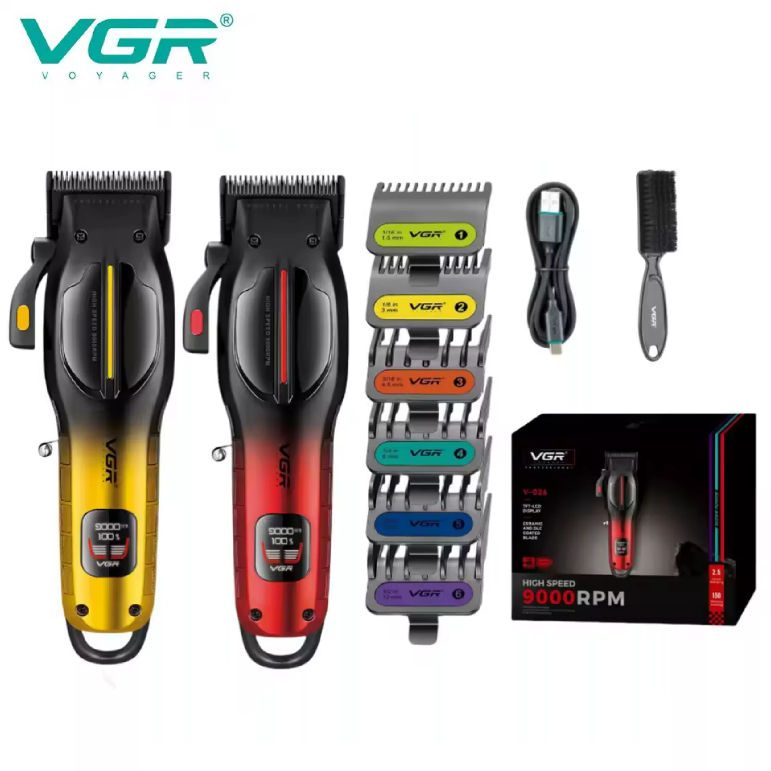 ماشین اصلاح موی سر و صورت شارژی وی جی ار مدل V-026