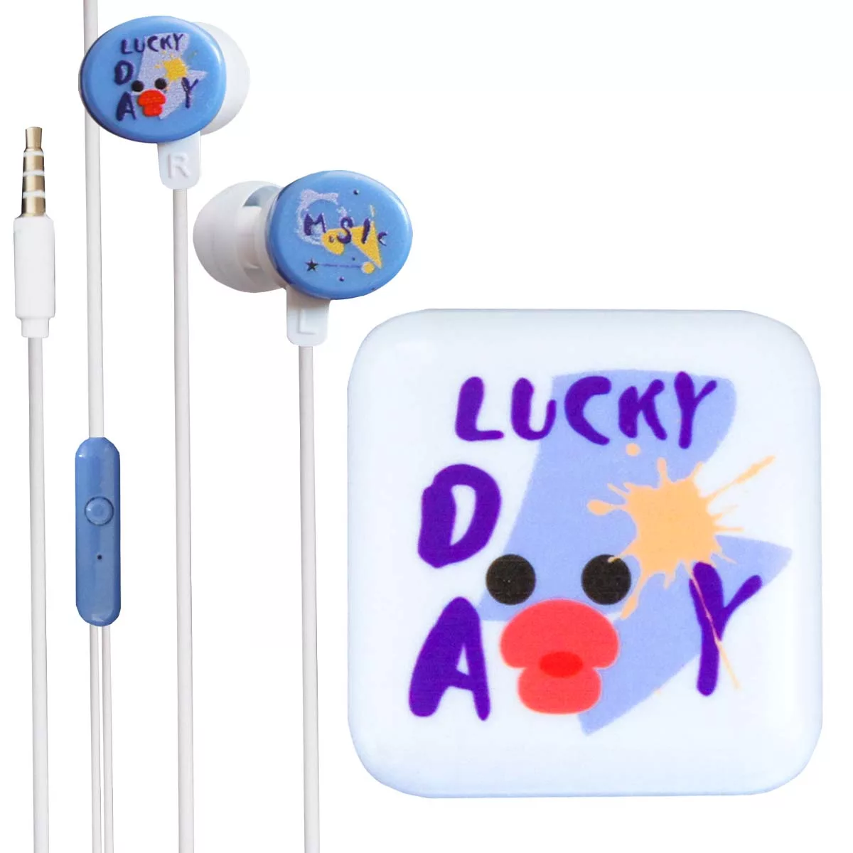 هندزفری طرح فانتزی اردک مدل Lucky-Day-CS-514 به همراه کیف هندزفری