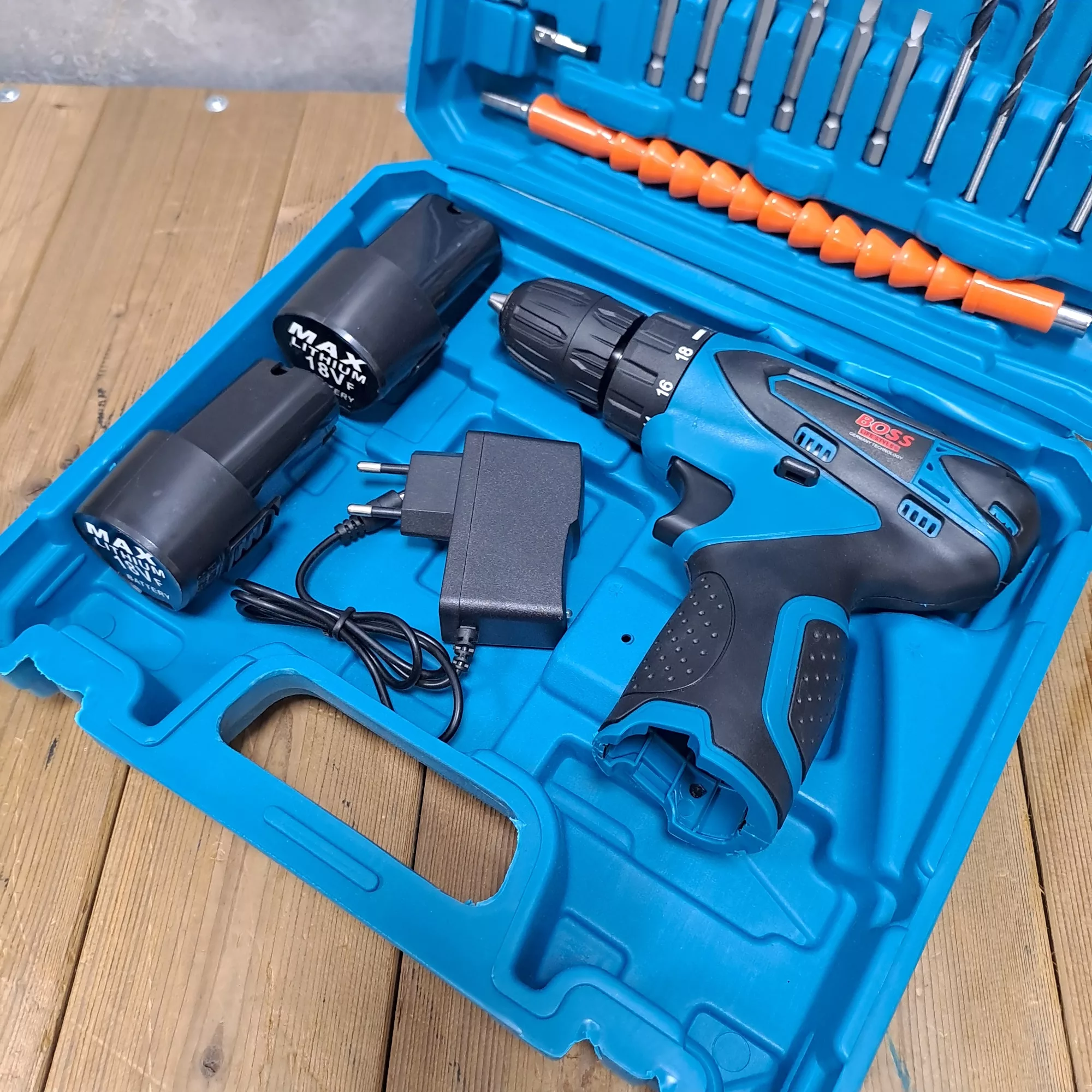 مجموعه 28 عددی دریل پیچ گوشتی شارژی سه نظام 10 اتوماتیک 18 ولت باس مدل LIFE _ STYLE کد 2