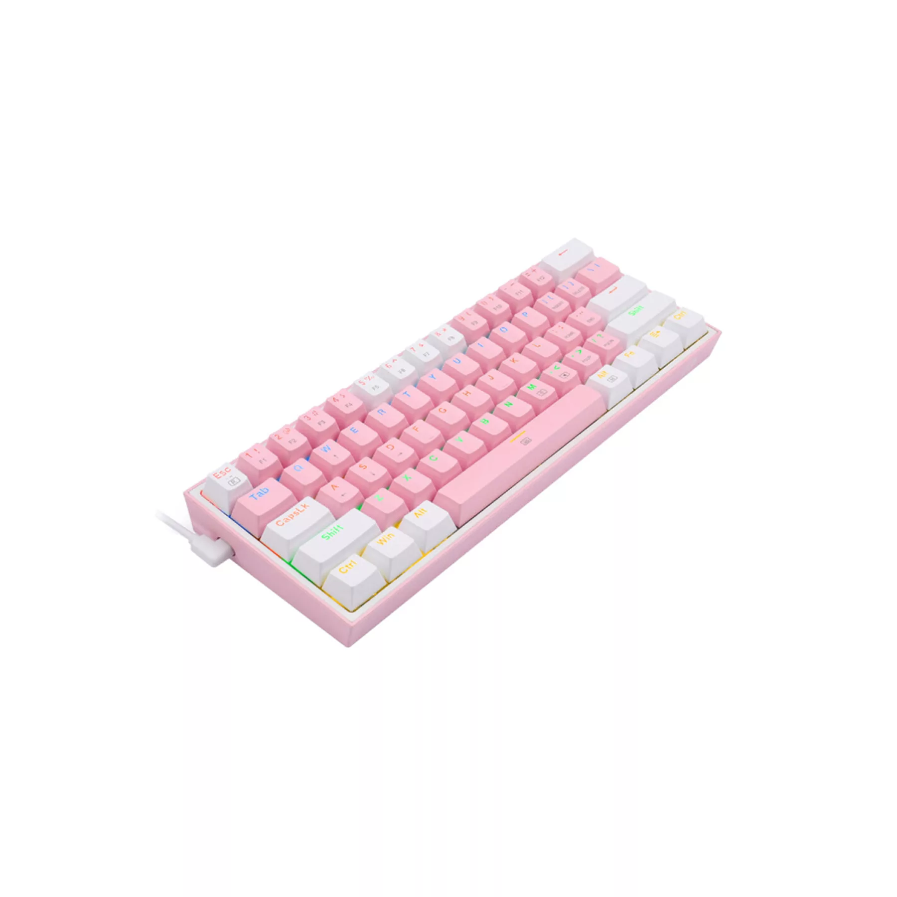کیبورد مخصوص بازی ردراگون مدل FIZZ K617-PINK/WHITE