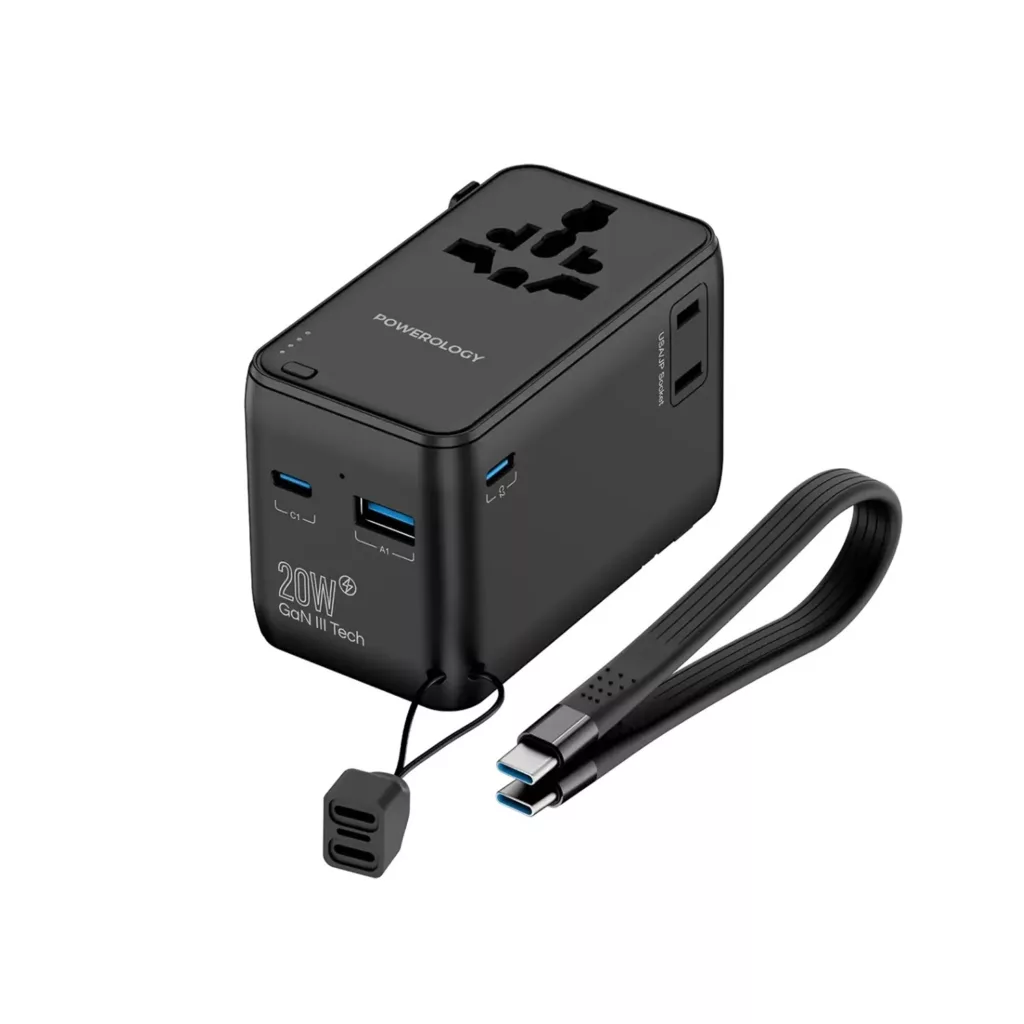 پاوربانک پاورولوجی مدل PWCUQC054BK ظرفیت 4000 میلی آمپر ساعت