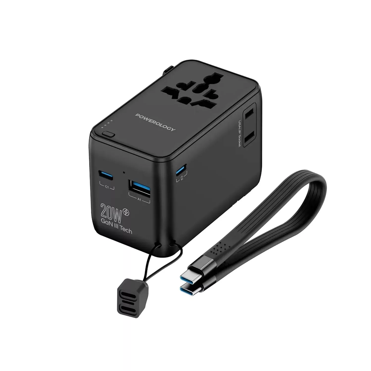 پاوربانک پاورولوجی مدل PWCUQC054BK ظرفیت 4000 میلی آمپر ساعت