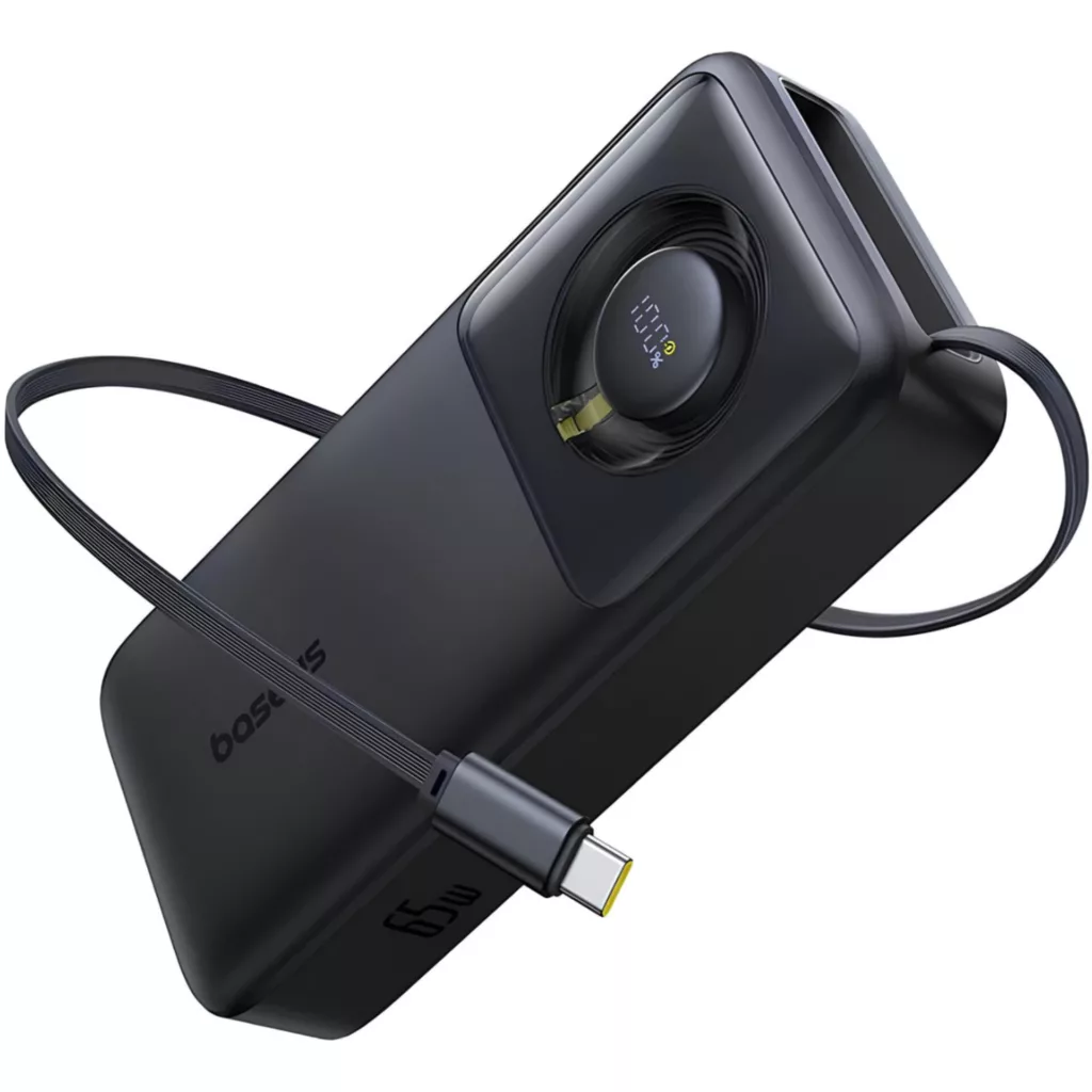 پاوربانک بیسوس مدل Free2Pull 65W ظرفیت 20000 میلی آمپر ساعت به همراه کابل USB-C