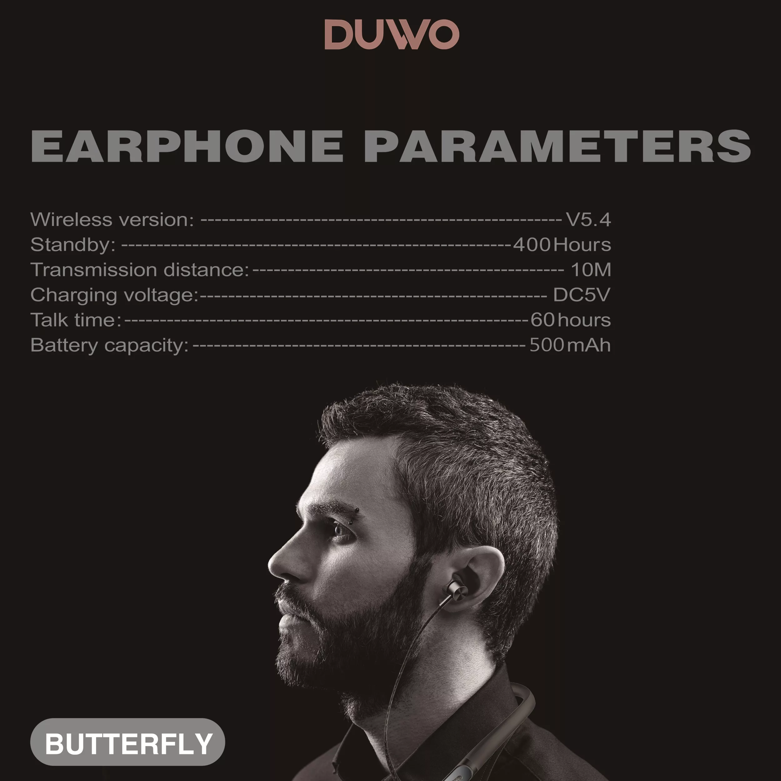 هدفون بلوتوثی داوو مدل BUTTERFLY