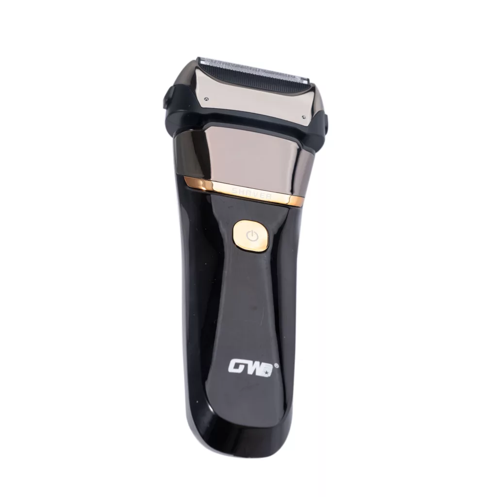 ماشین اصلاح موی صورت جی دبلیو مدل GW-9909، اصلاح به صورت صفر زن، نمایشگر وضعیت باتری، ضد آب، منبع انرژی با کابل USB، تکنولوژی اصلاح به صورت شیو فویلی، مدت زمان شارژ 120 دقیقه و مدت زمان استفاده پس از شارژ 80 دقیقه، به‌همراه کابل شارژ USB، محافظ، برس