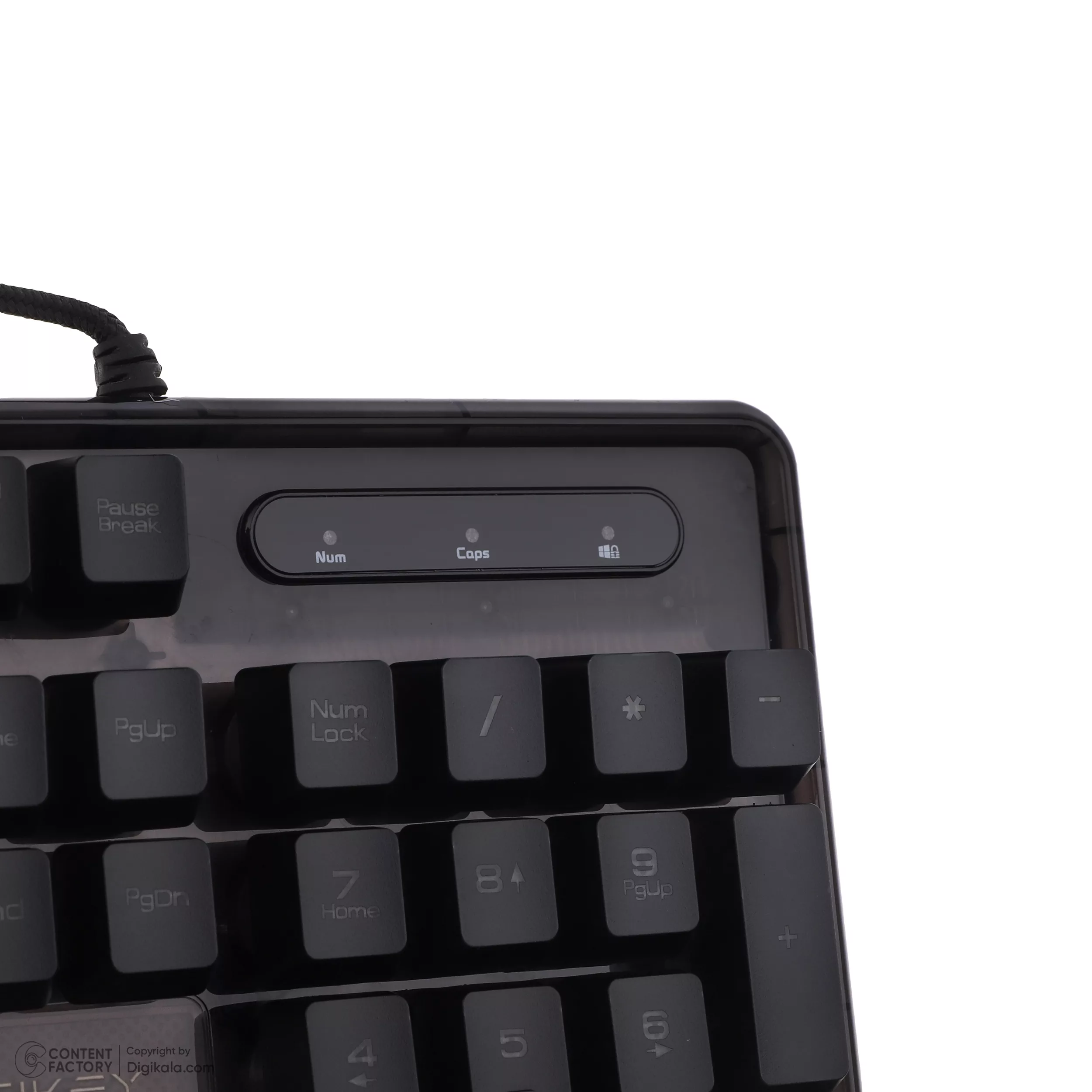 کیبورد گیمینگ لاجی کی مدل K230B، سوییچ ممبران، Full-Size، نورپردازی RGB