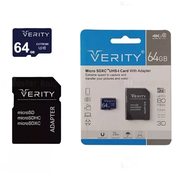 کارت حافظه وریتی ظرفیت 64 گیگ مدل 533X کلاس 10 استاندارد UHS-I U1