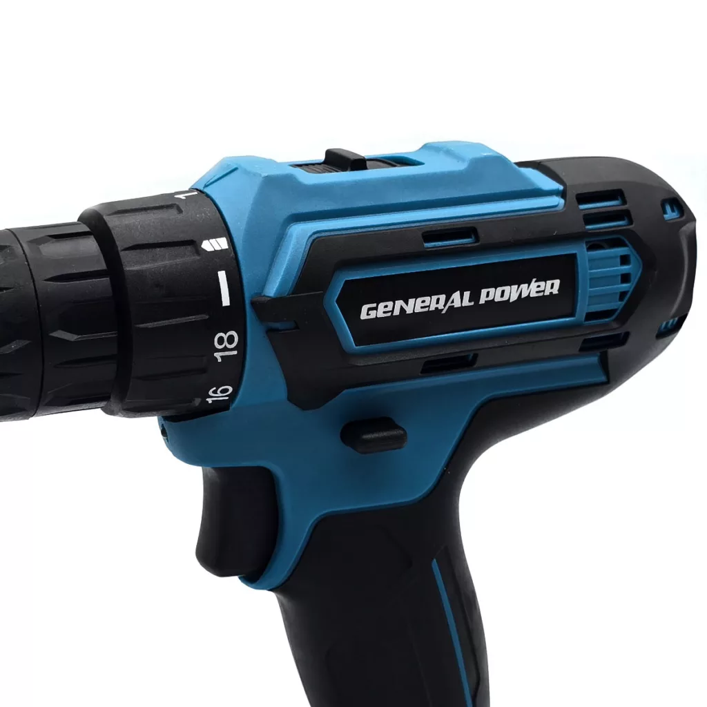 دریل پیچ گوشتی شارژی سه نظام 10 میلی متری 18 ولت جنرال پاور مدل 25N.M مجموعه 28 عددی