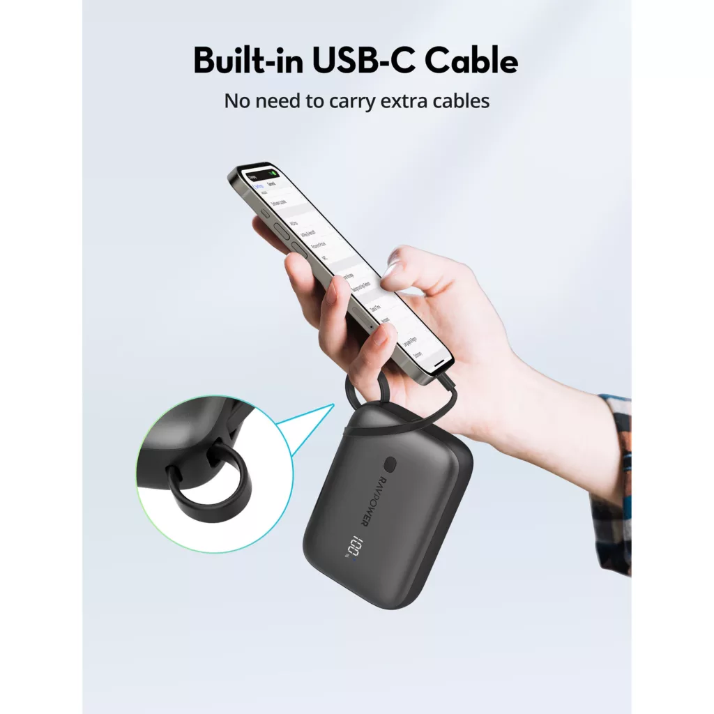 پاوربانک راو پاور مدل RP-PB1224 ظرفیت 10000 میلی آمپر ساعت