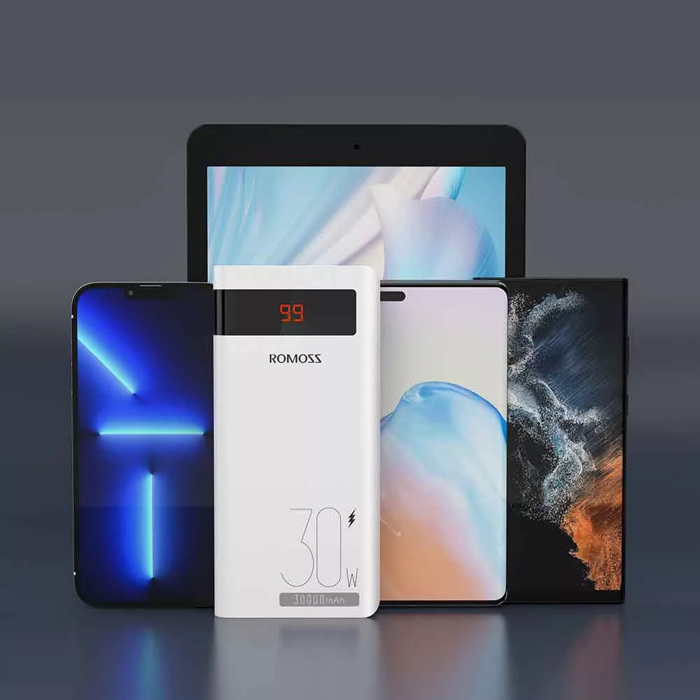 پاوربانک 30 وات روموس مدل PHP-30892PD ظرفیت 30000 میلی‌آمپر ساعت