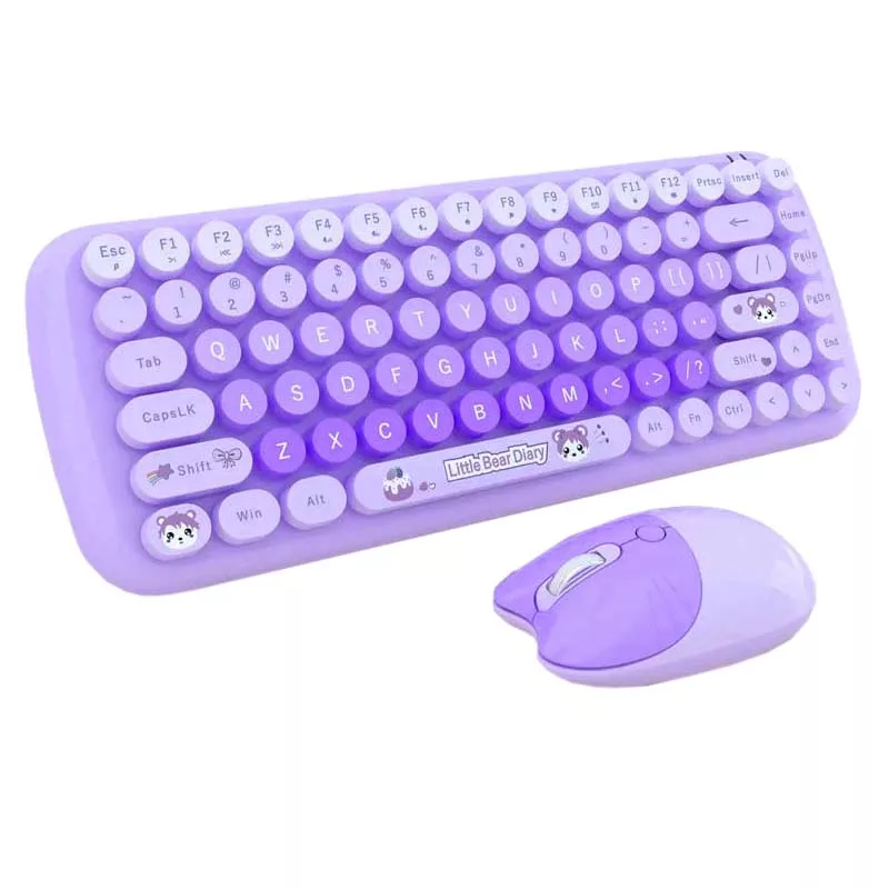 کیبورد و ماوس بی سیم مافی مدل candy fashion multicolor، سوییچ ممبران، Tenkeyless