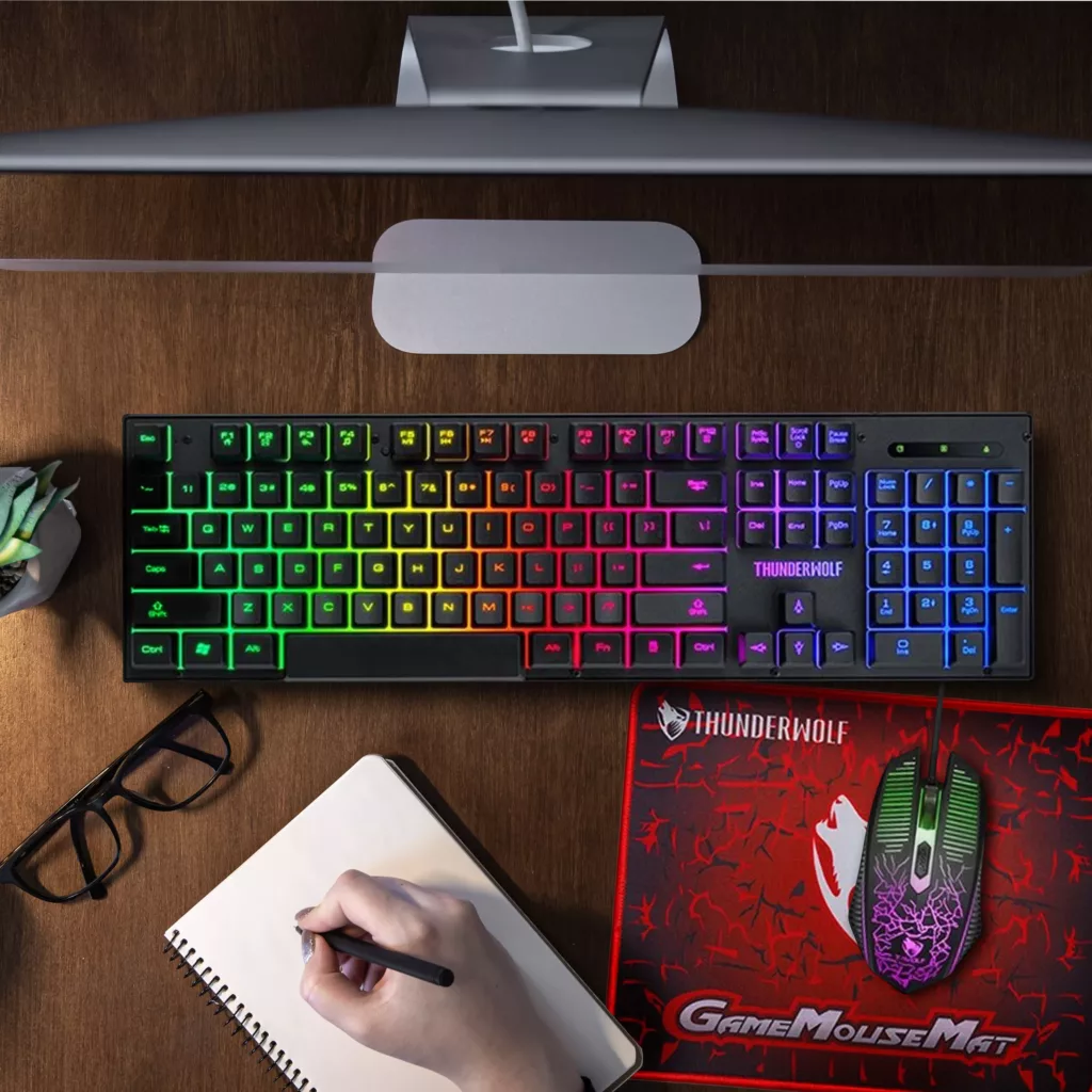 ست گیمینگ تی‌ولف مدل 3in1 TF31، سوییچ ممبران، Full-Size، نورپردازی LED RGB