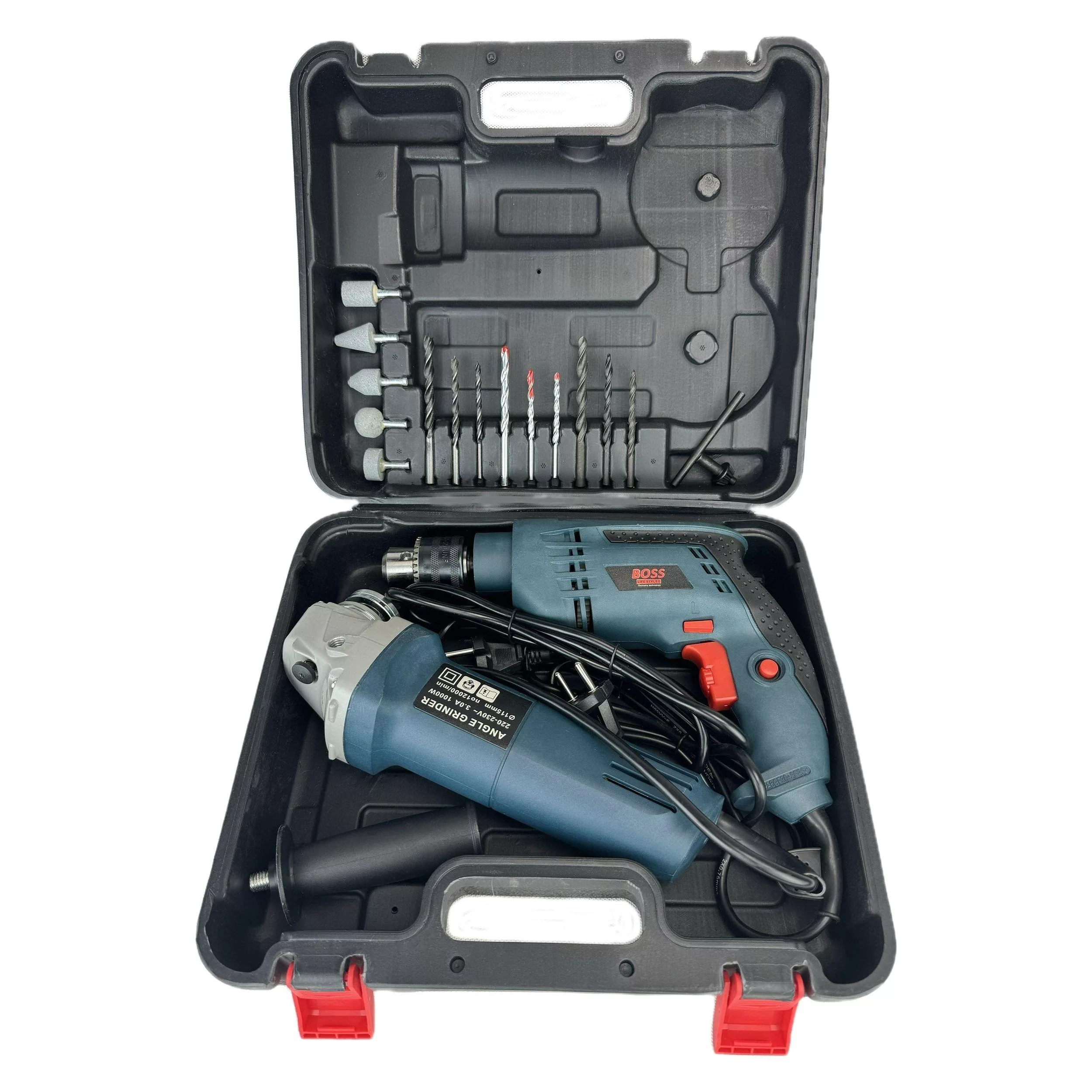 دریل چکشی باس مدل BS-5835 مجموعه 2 عددی