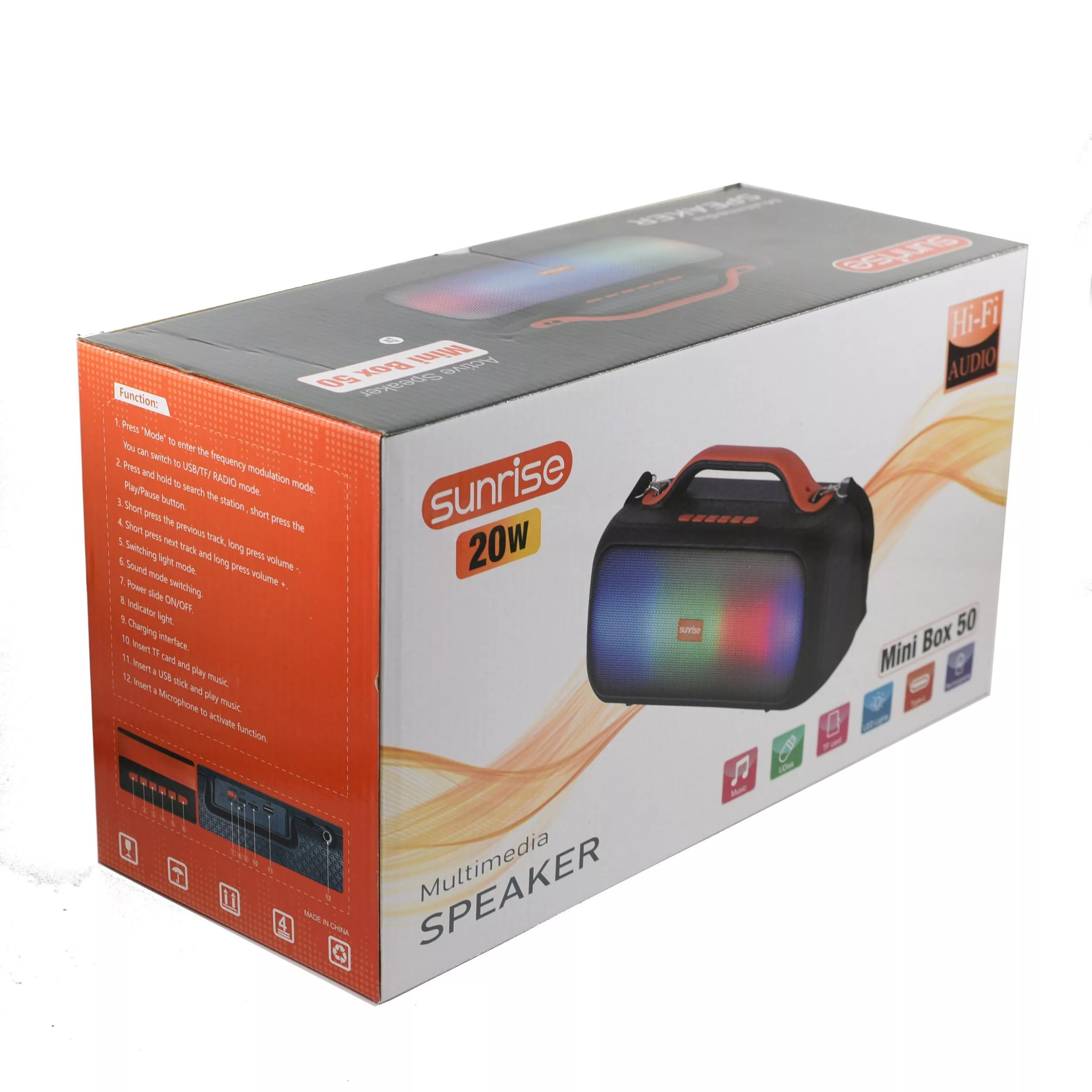 اسپیکر بلوتوثی قابل حمل سانرایز مدل Mini Box 50