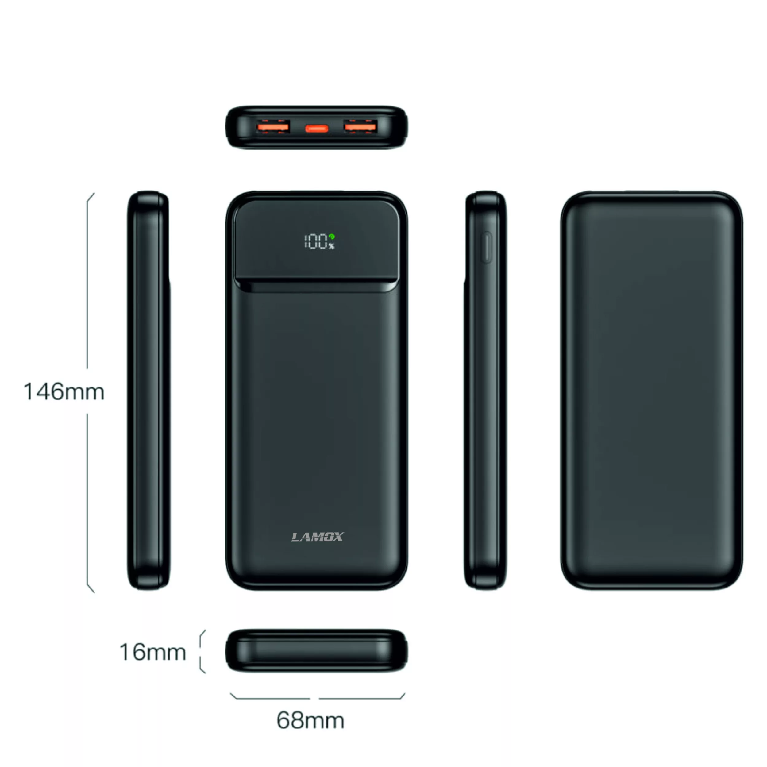 پاوربانک لاموکس مدل AD-P11 ظرفیت 10000 میلی‌آمپرساعت