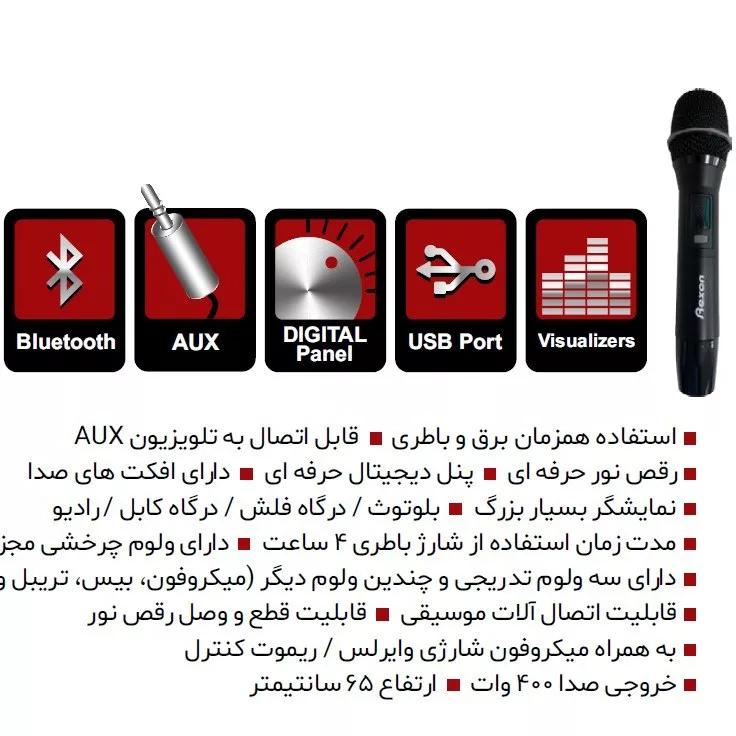 اسپیکر بلوتوثی رکسون مدل HT-D35