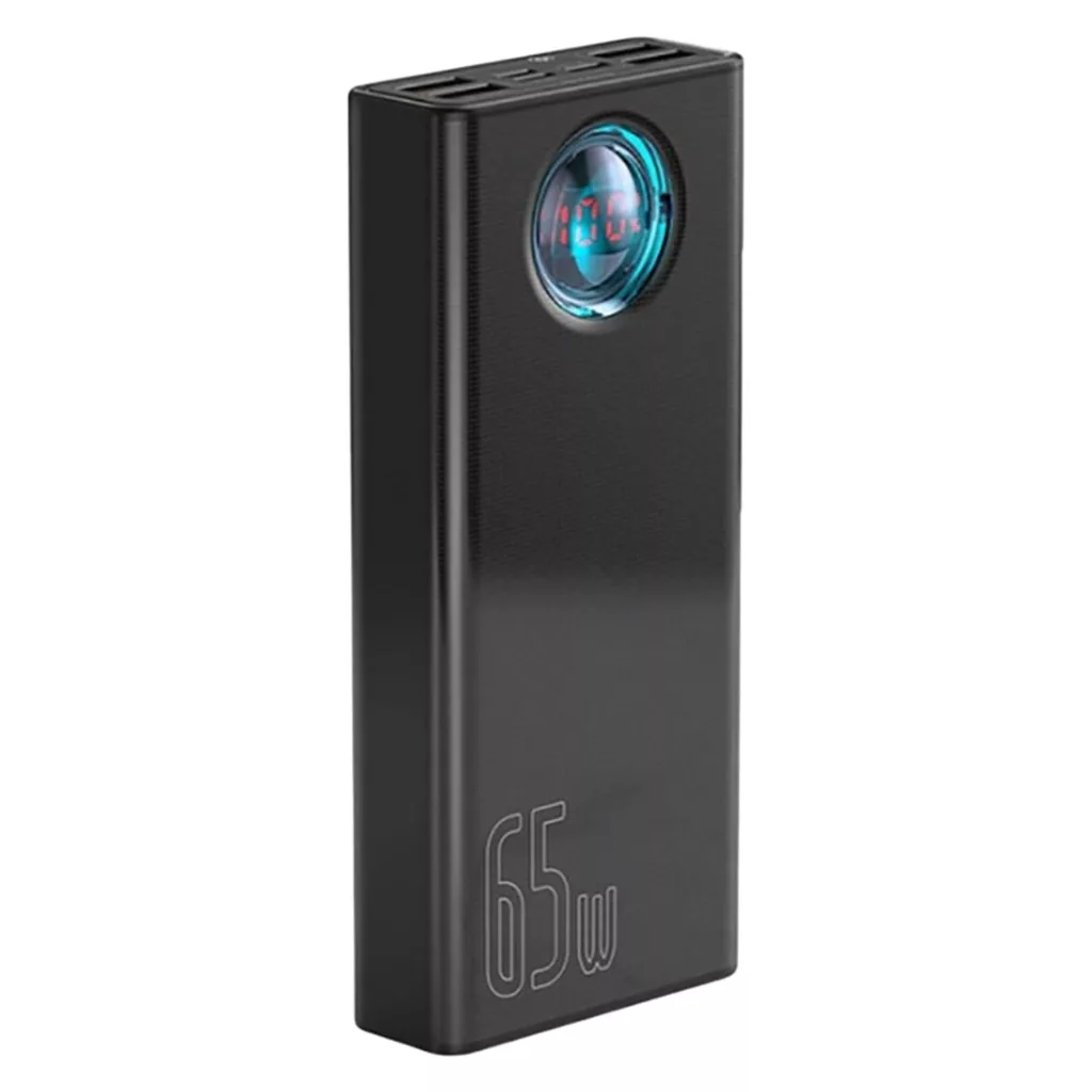 پاوربانک باسئوس مدل ‌  Ambilight dighital display BS-30KP365 ظرفیت 30000 میلی آمپرساعت