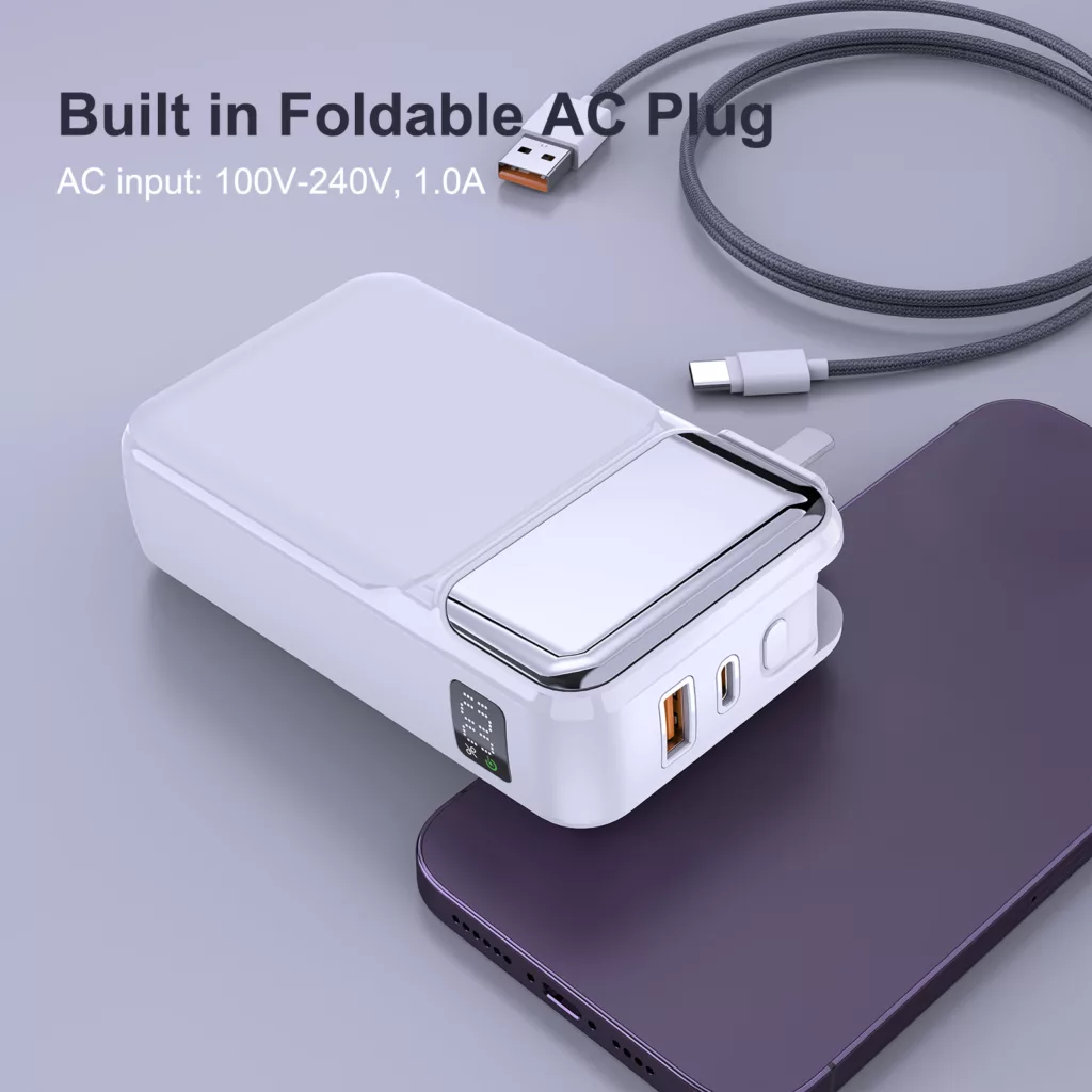 پاوربانک پارمپ مدل PBF-PL20000 22.5W ظرفیت 20000 میلی آمپر ساعت