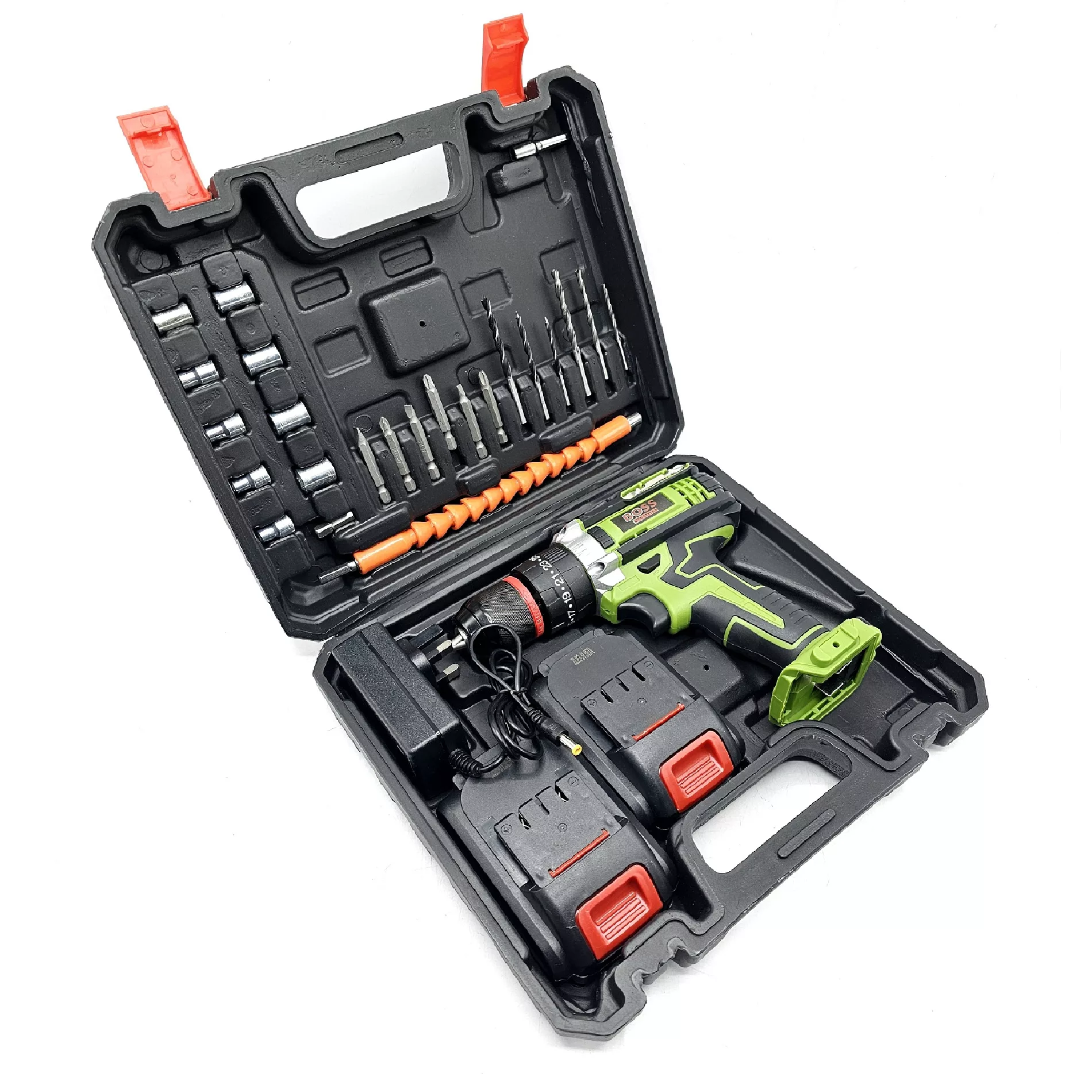 مجموعه 28 عددی دریل پیچ گوشتی چکشی شارژی باس مدل LIFE_STYLE کد 2