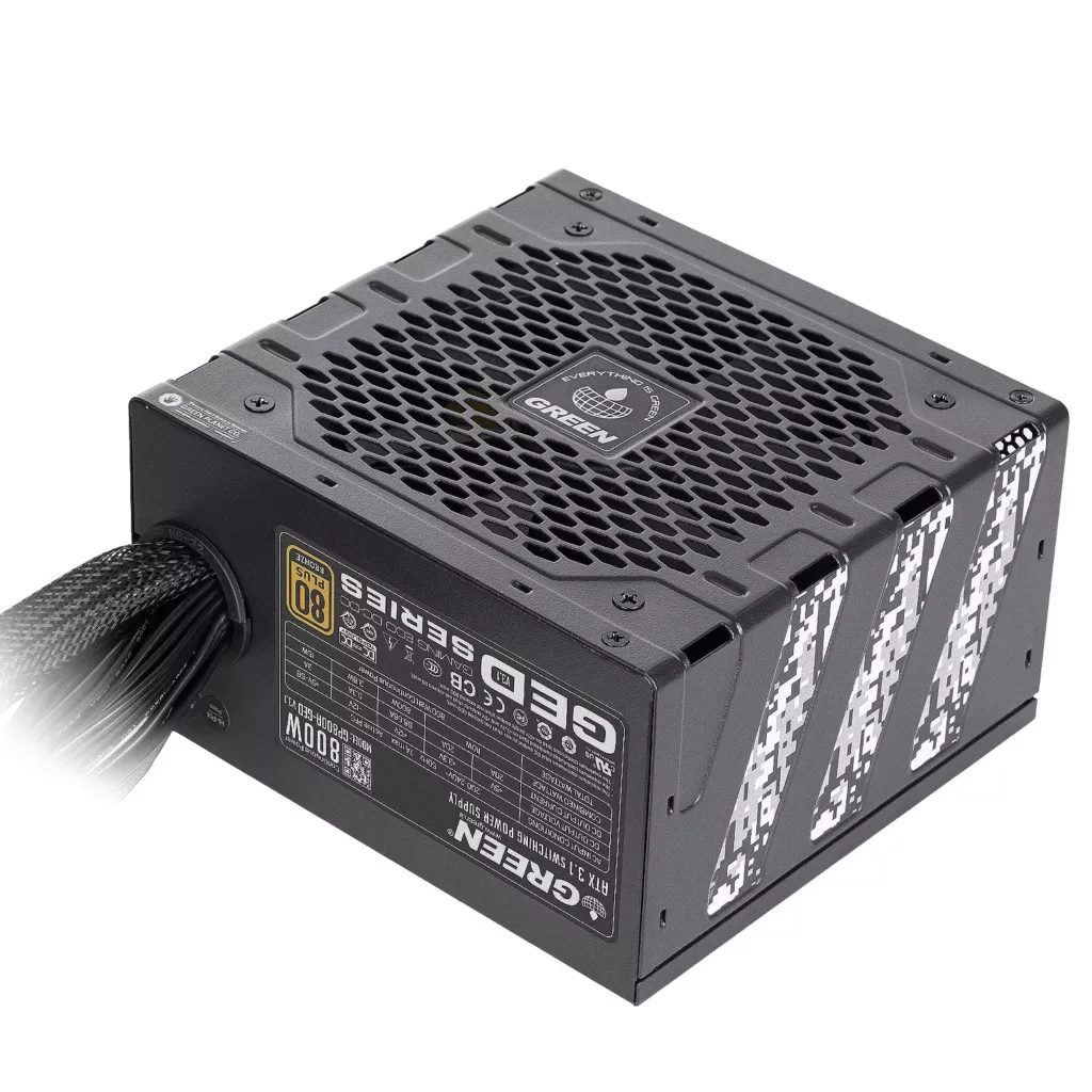 منبع تغذیه کامپیوتر 800W وات گرین مدل GP800A-GED V3.1 (ATX 3.1)